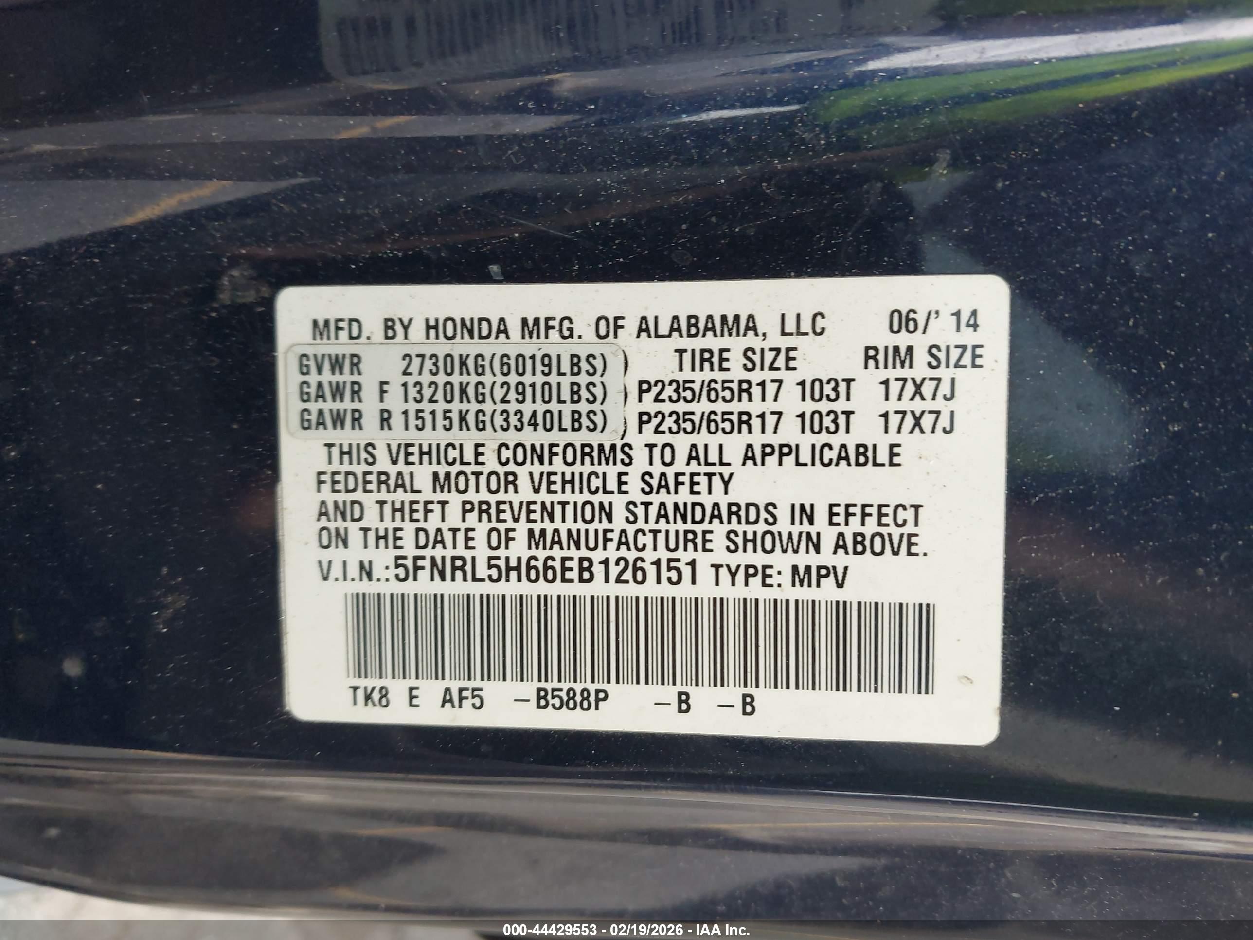 HONDA ODYSSEY image 9