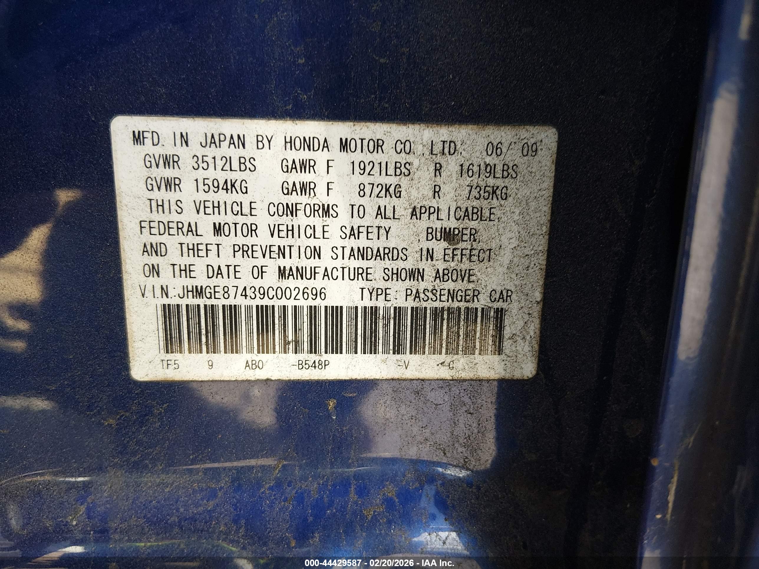 HONDA FIT image 9