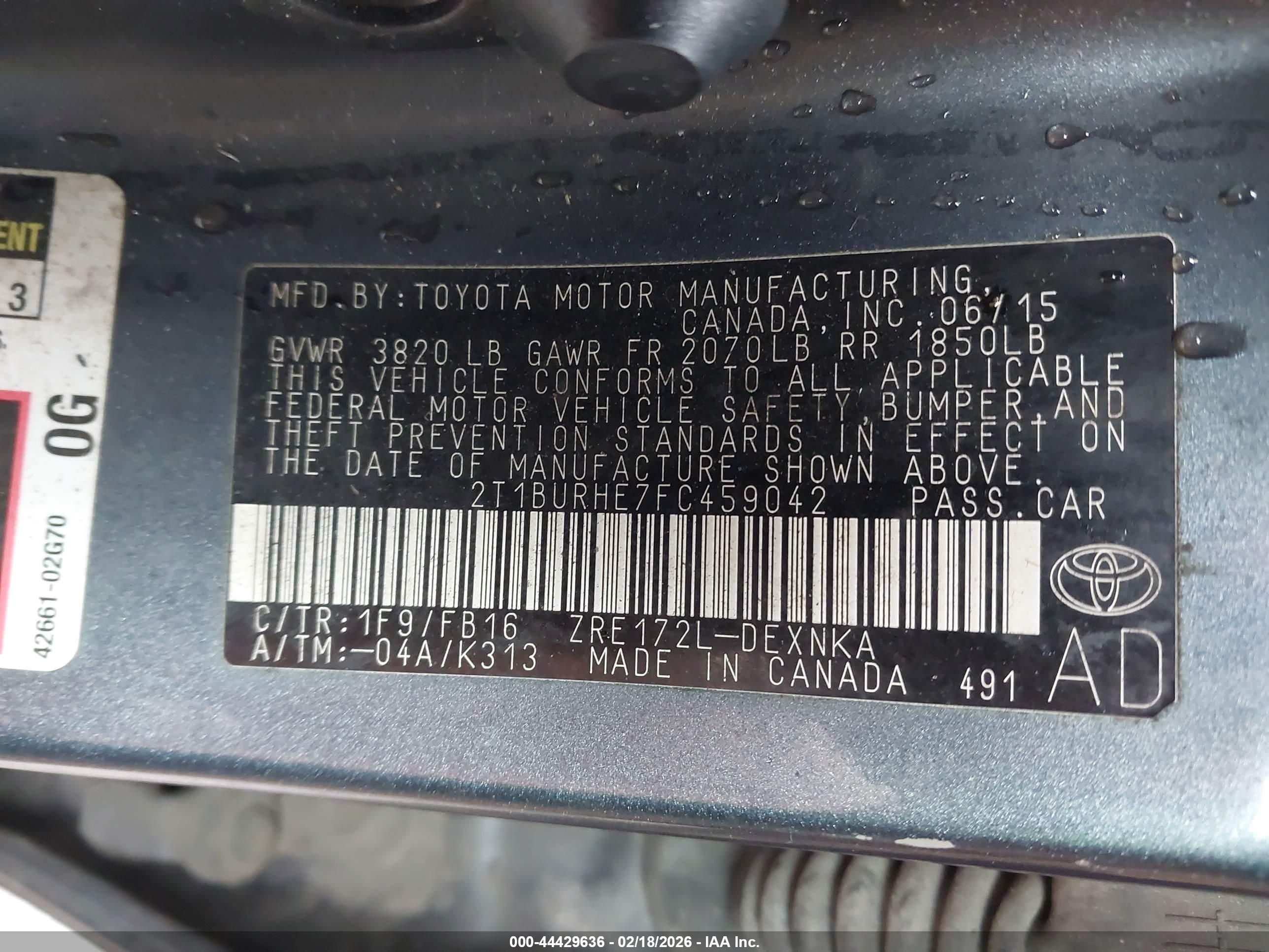 TOYOTA COROLLA image 9