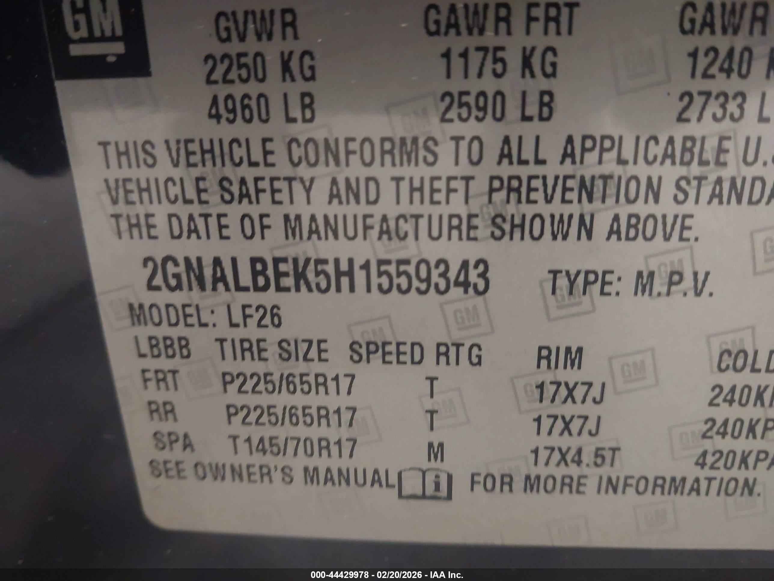 CHEVROLET EQUINOX image 9