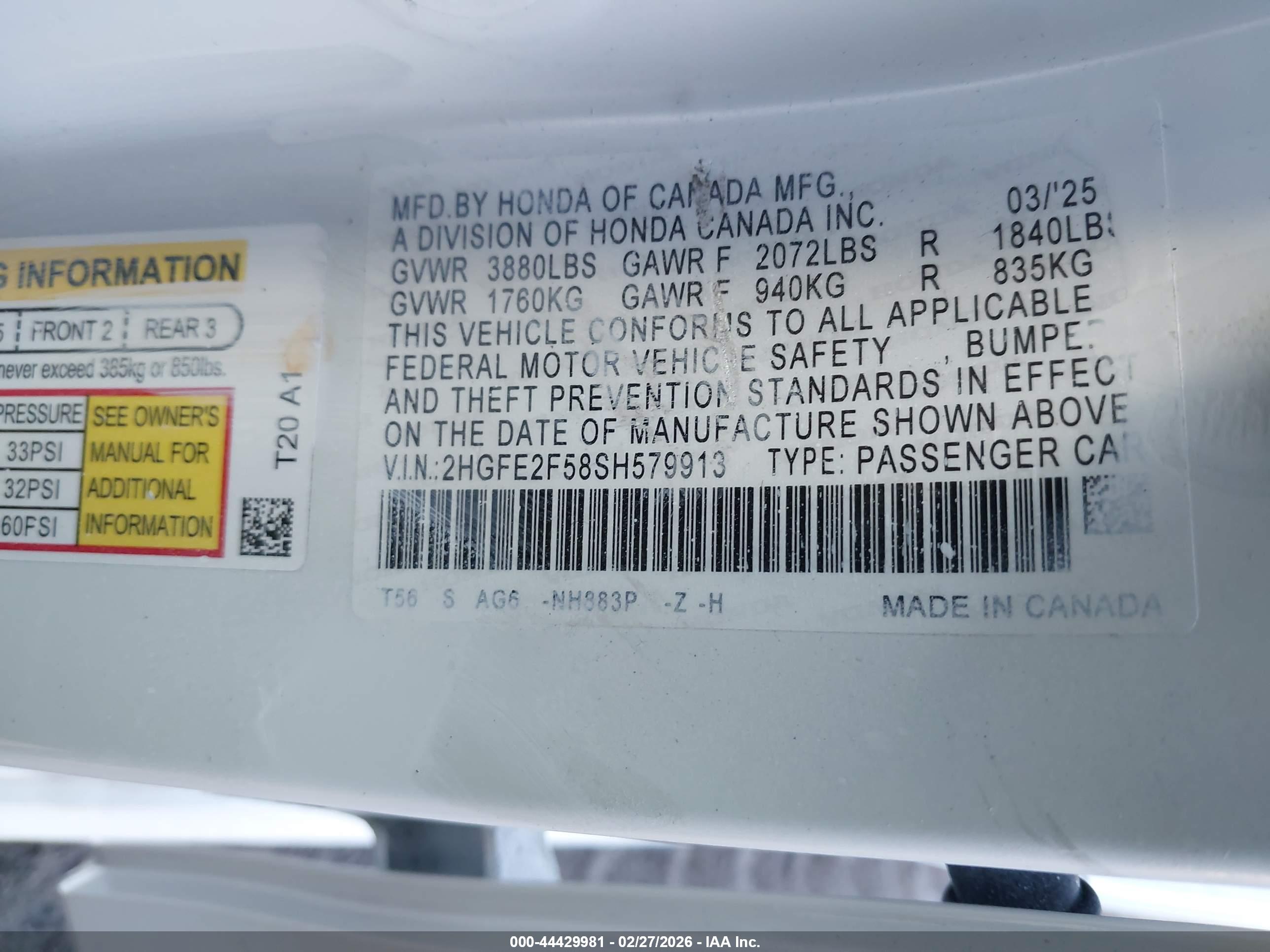 HONDA CIVIC image 9