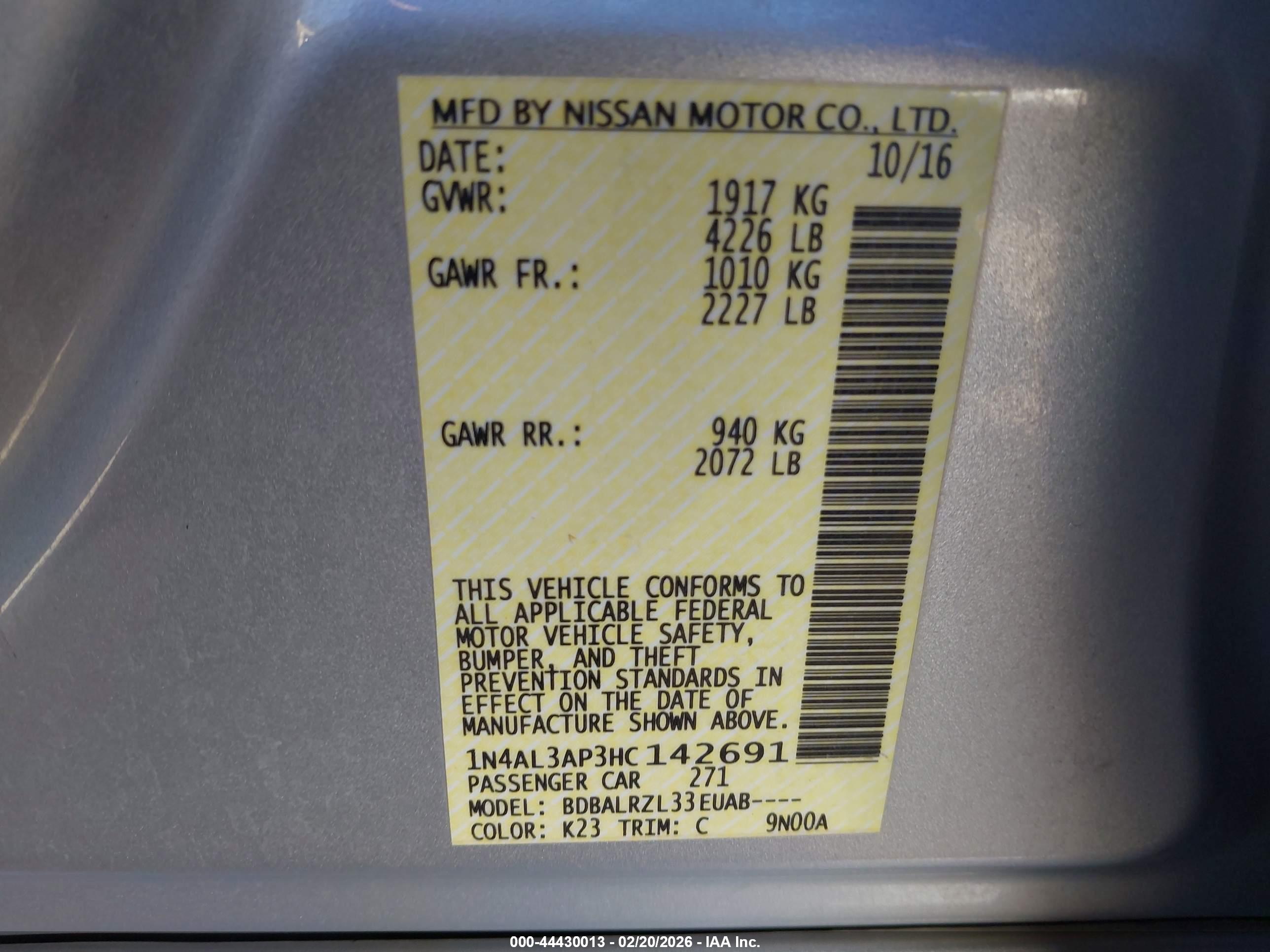 NISSAN ALTIMA image 9
