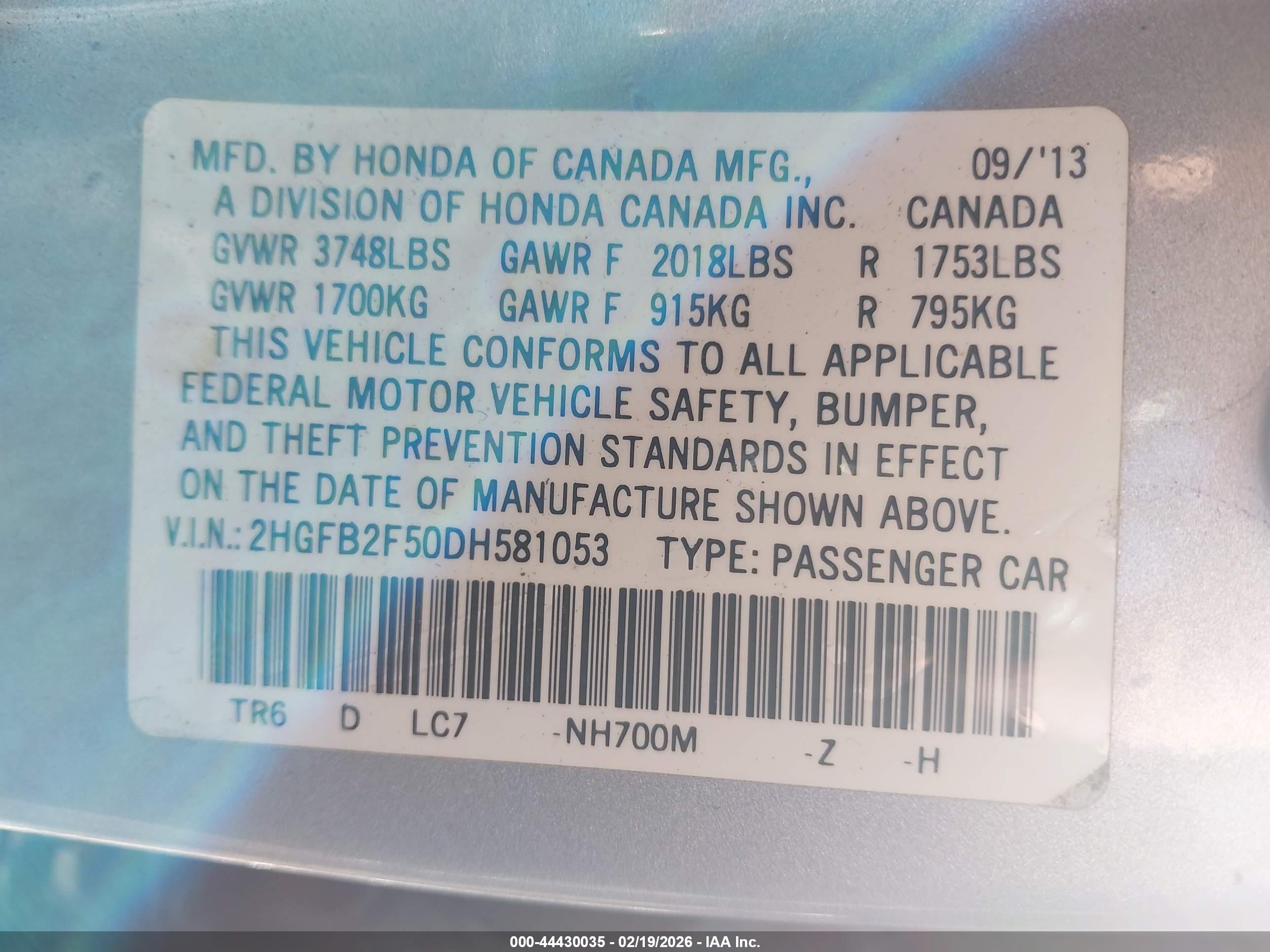 HONDA CIVIC image 9
