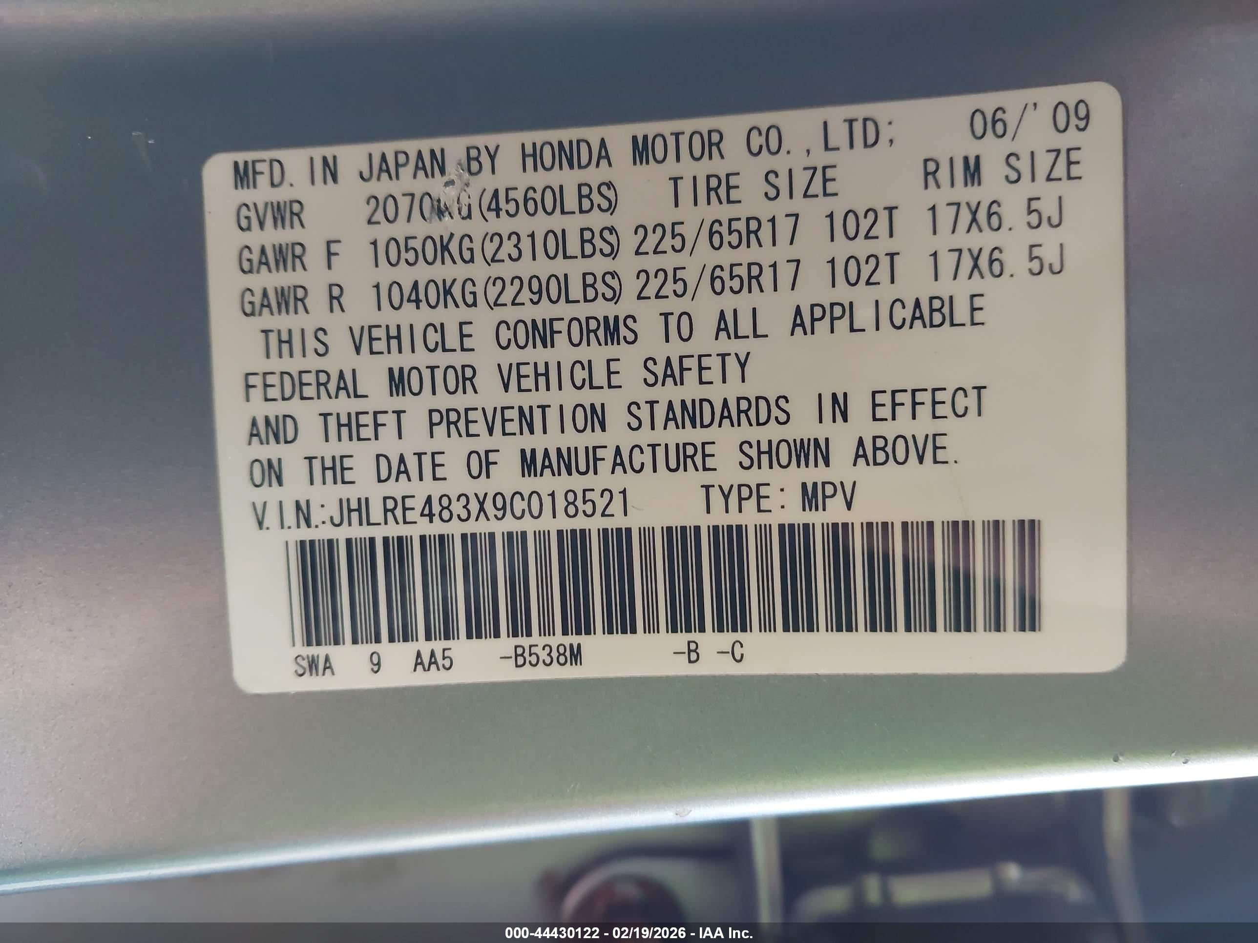 HONDA CR-V image 9