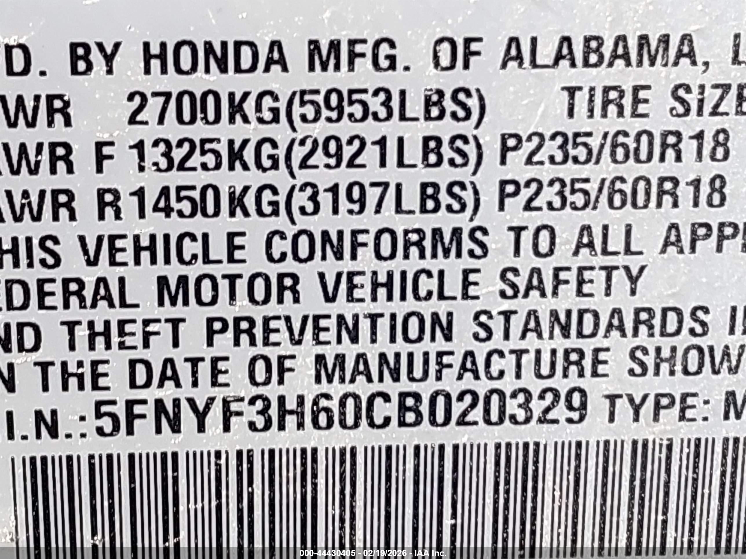HONDA PILOT image 9