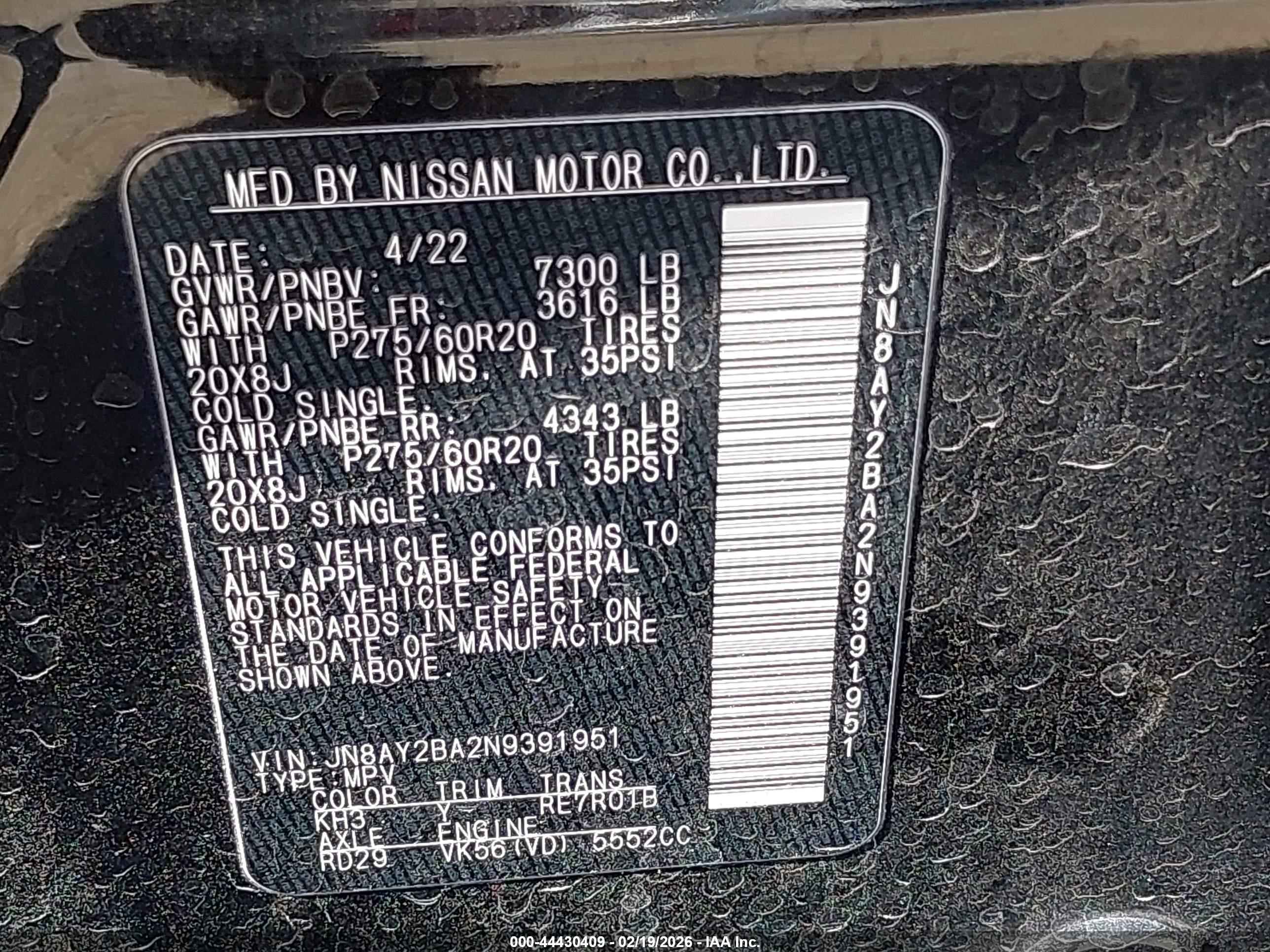 NISSAN ARMADA image 9