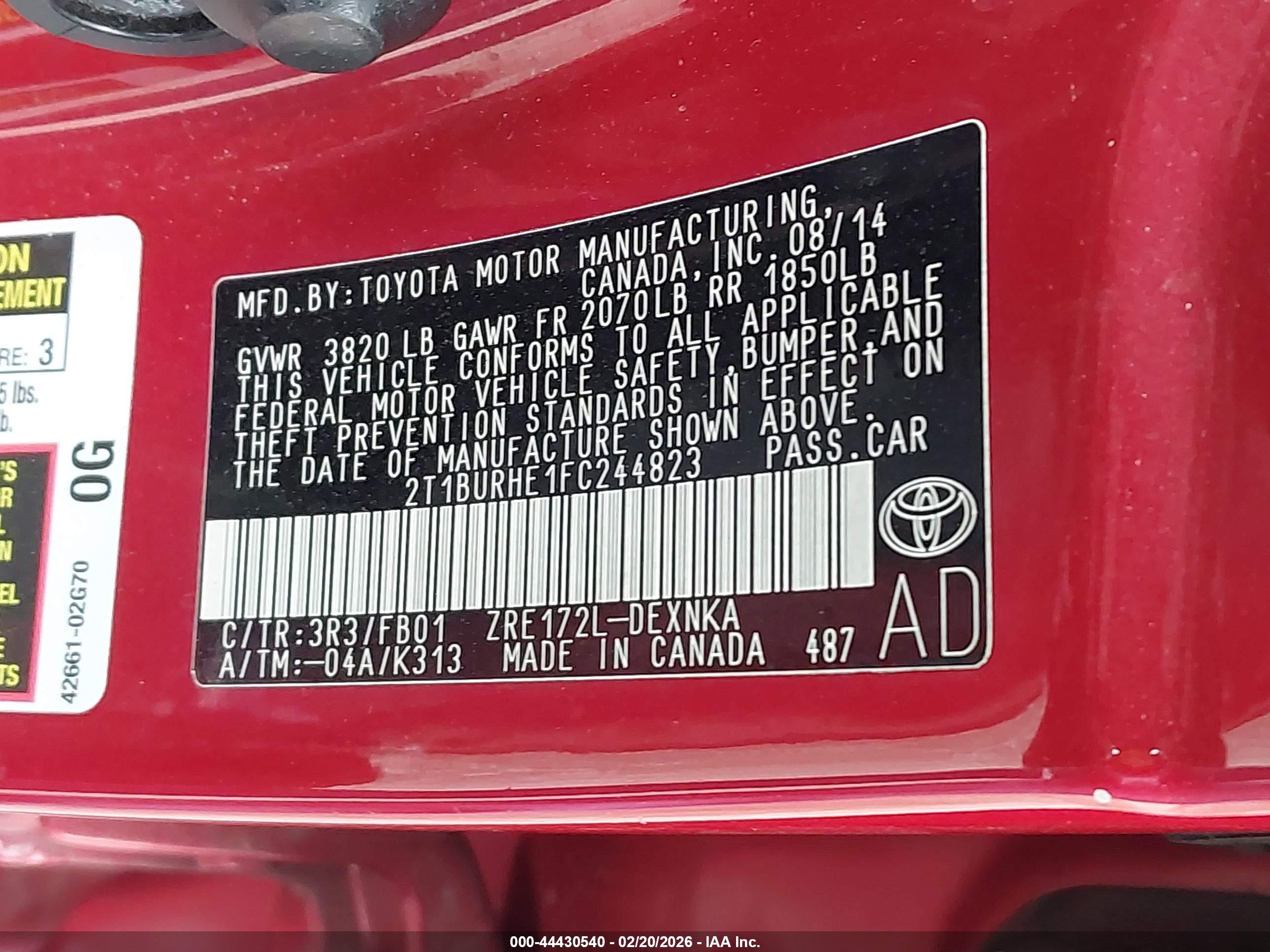 TOYOTA COROLLA image 9