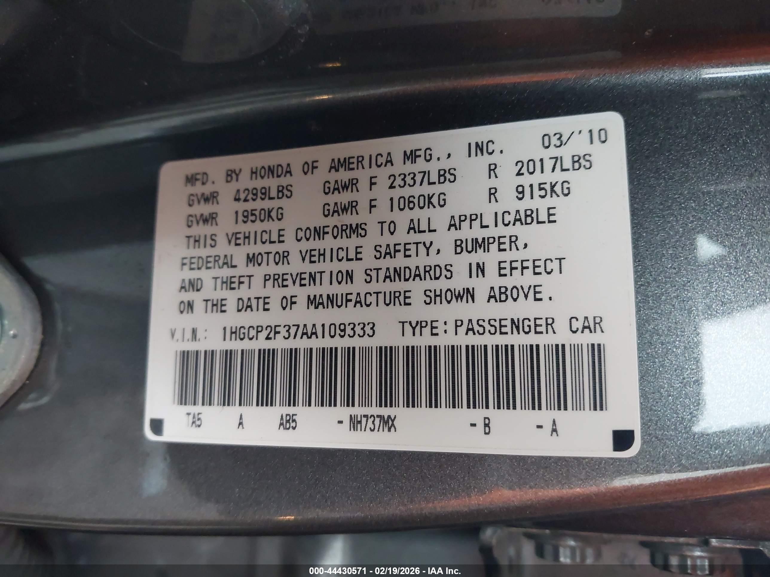 HONDA ACCORD image 9