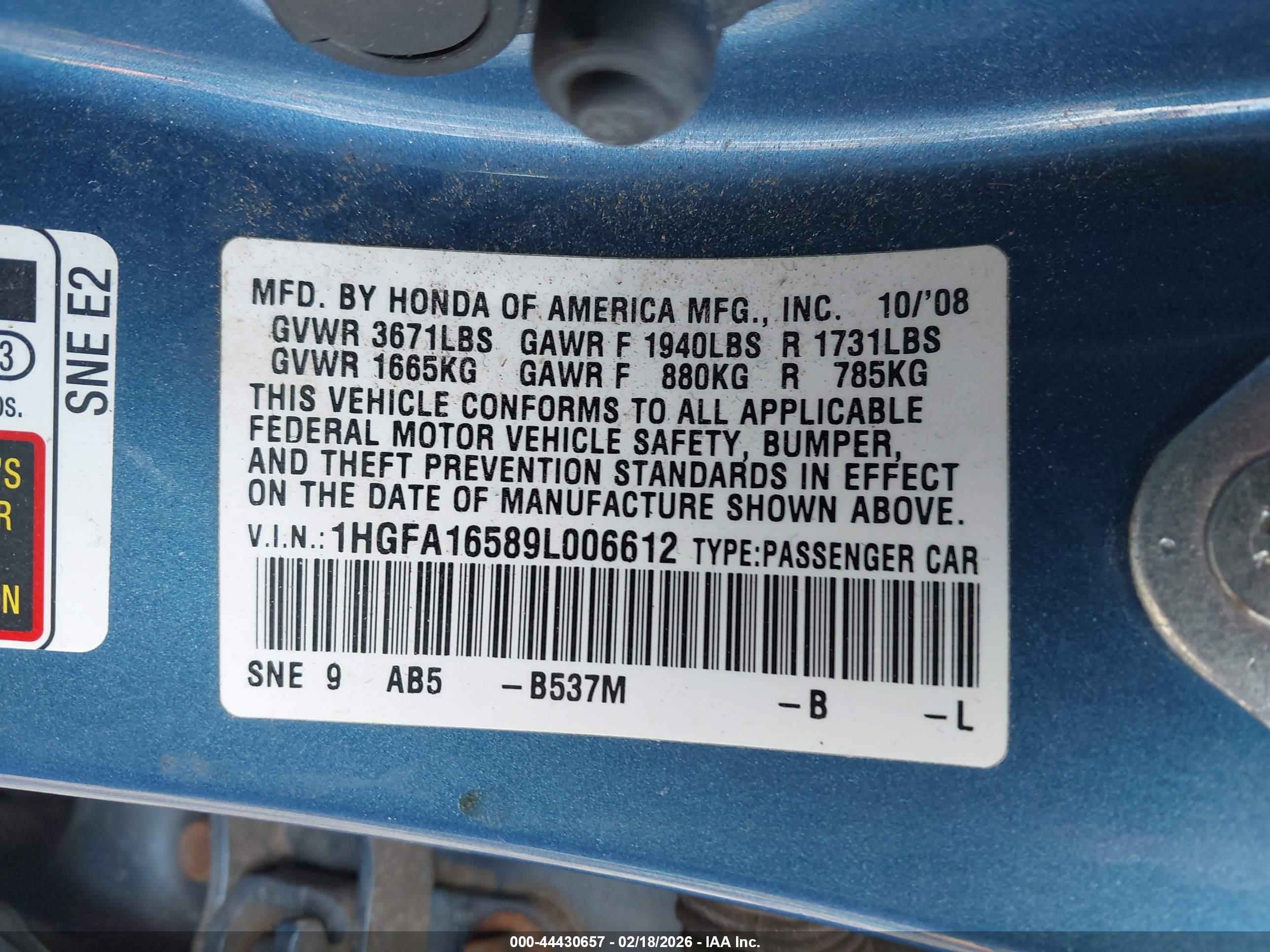 HONDA CIVIC image 9