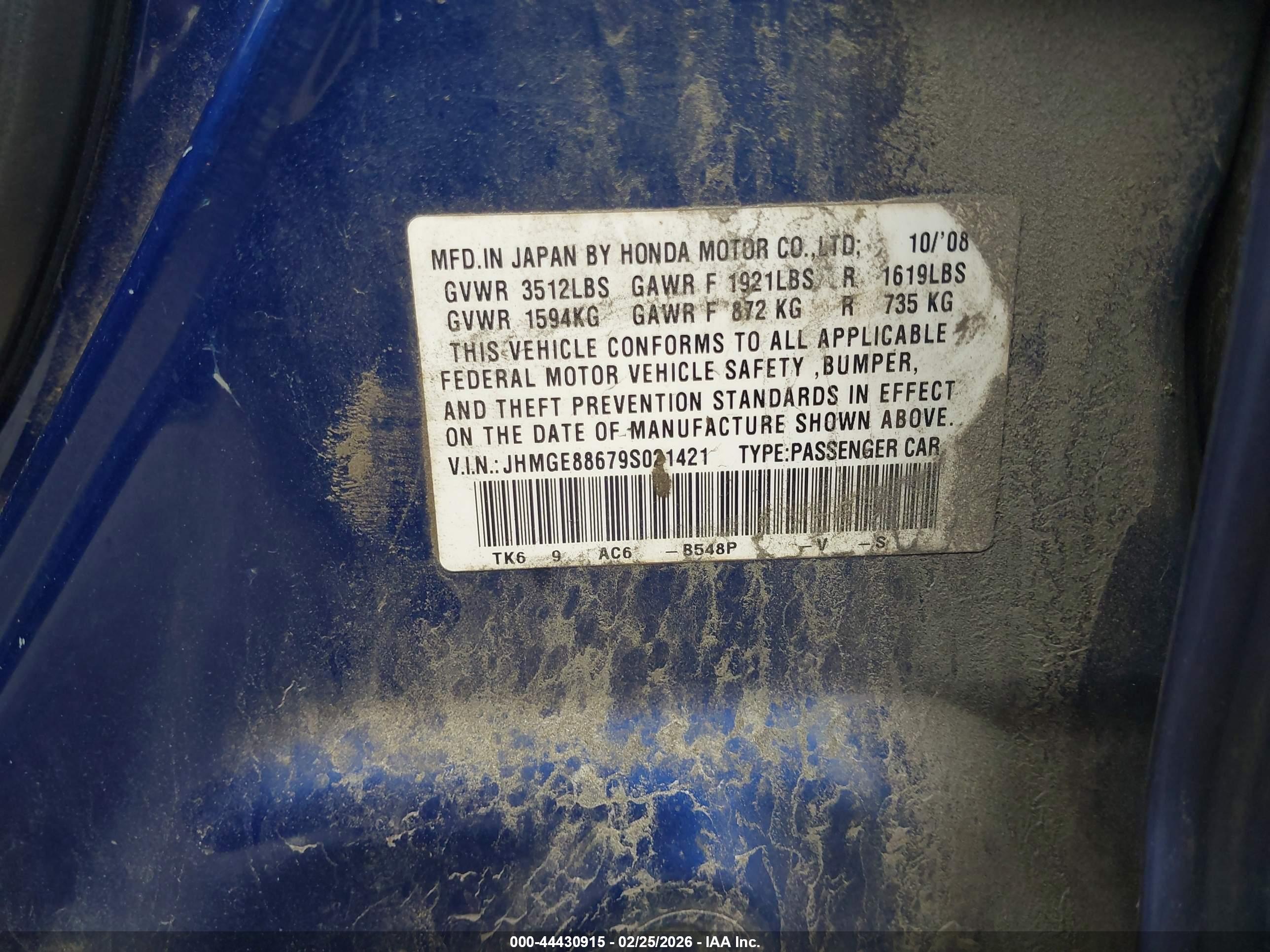 HONDA FIT image 9