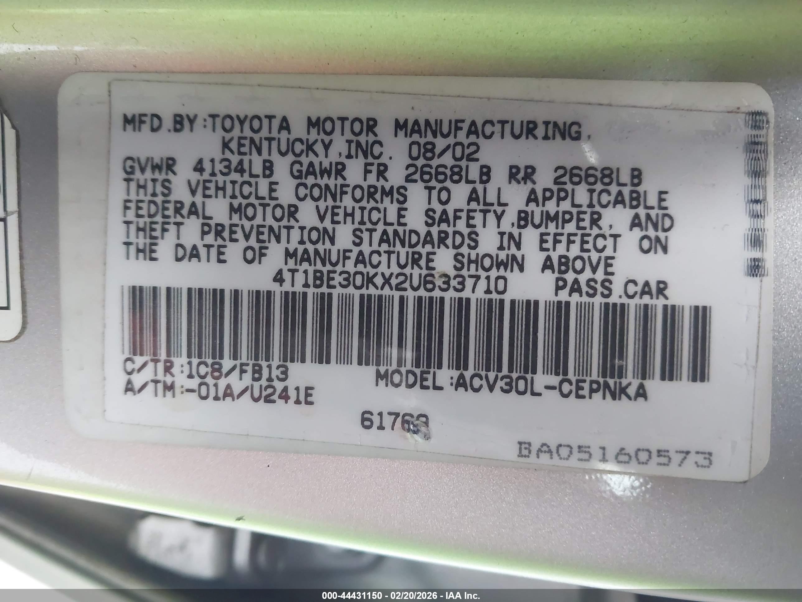 TOYOTA CAMRY image 9