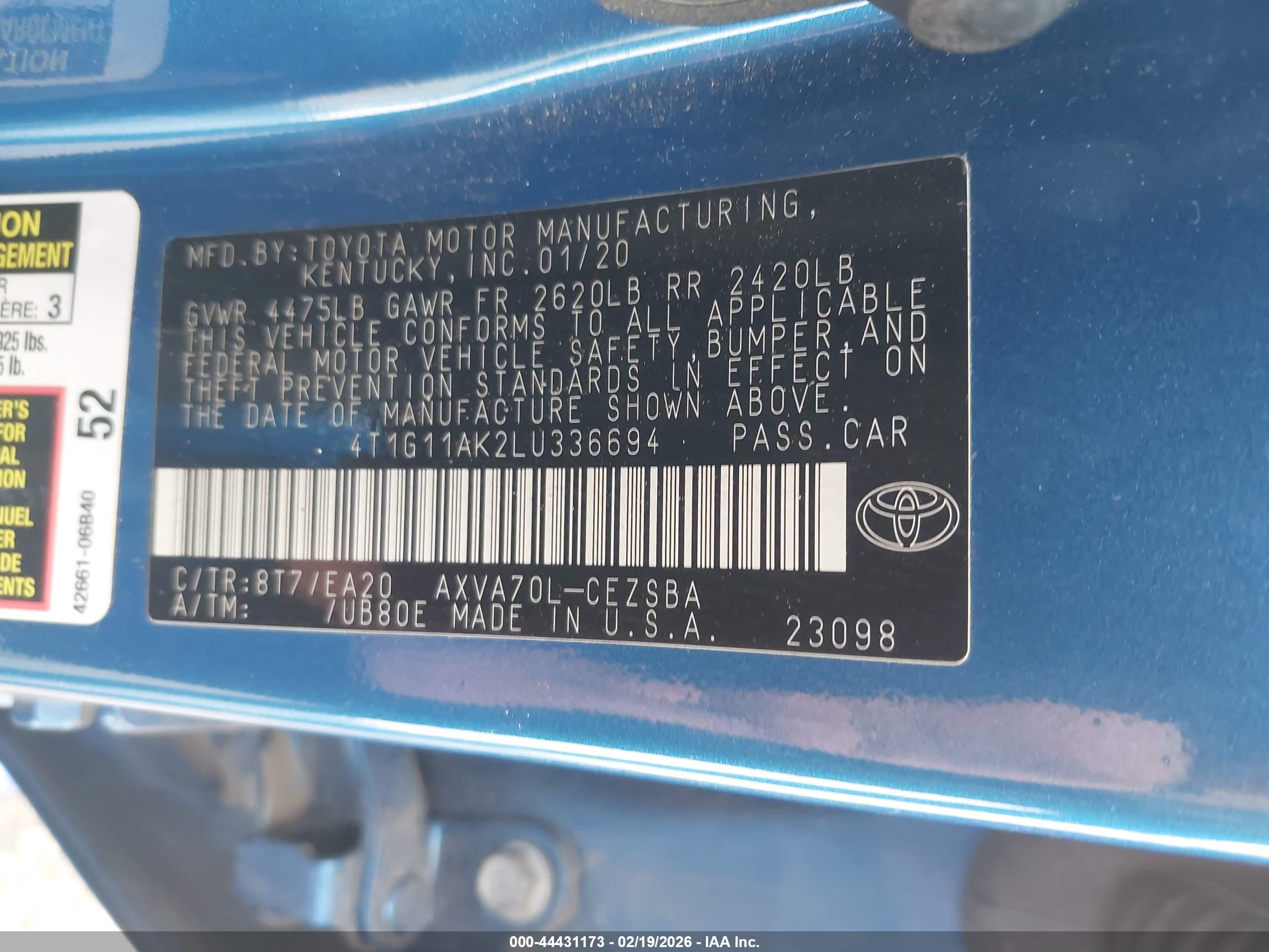 TOYOTA CAMRY image 9