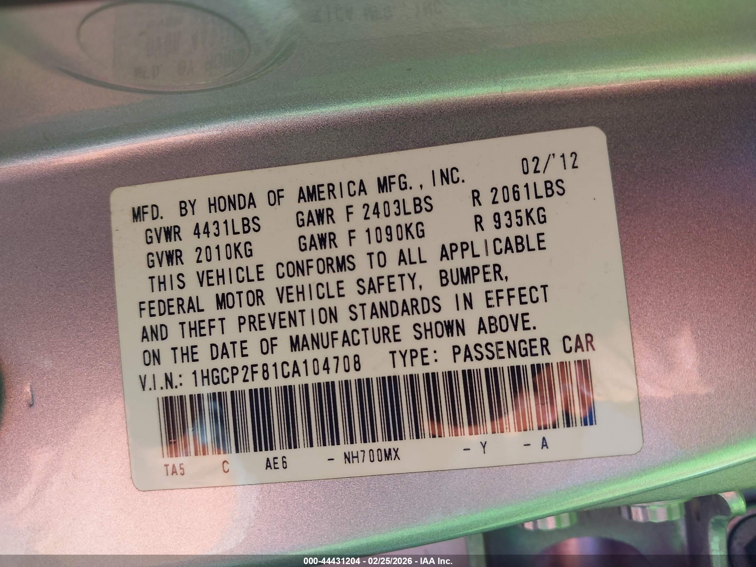 HONDA ACCORD image 9
