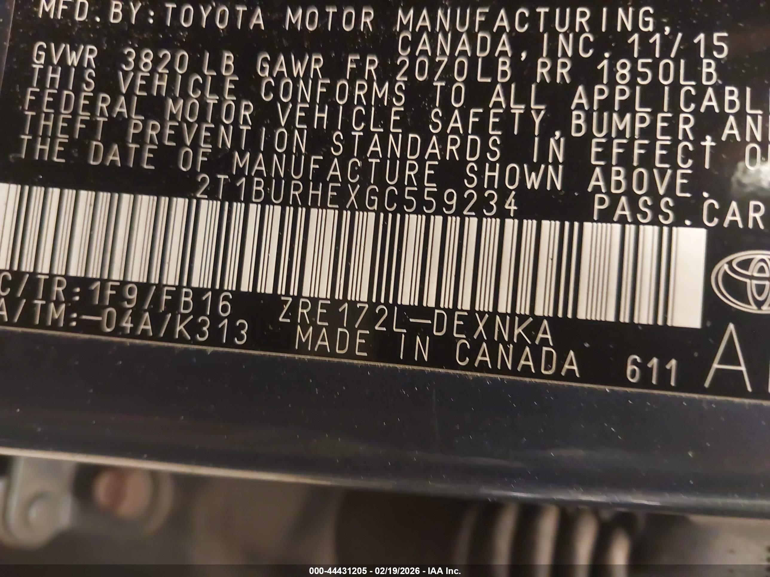 TOYOTA COROLLA image 9