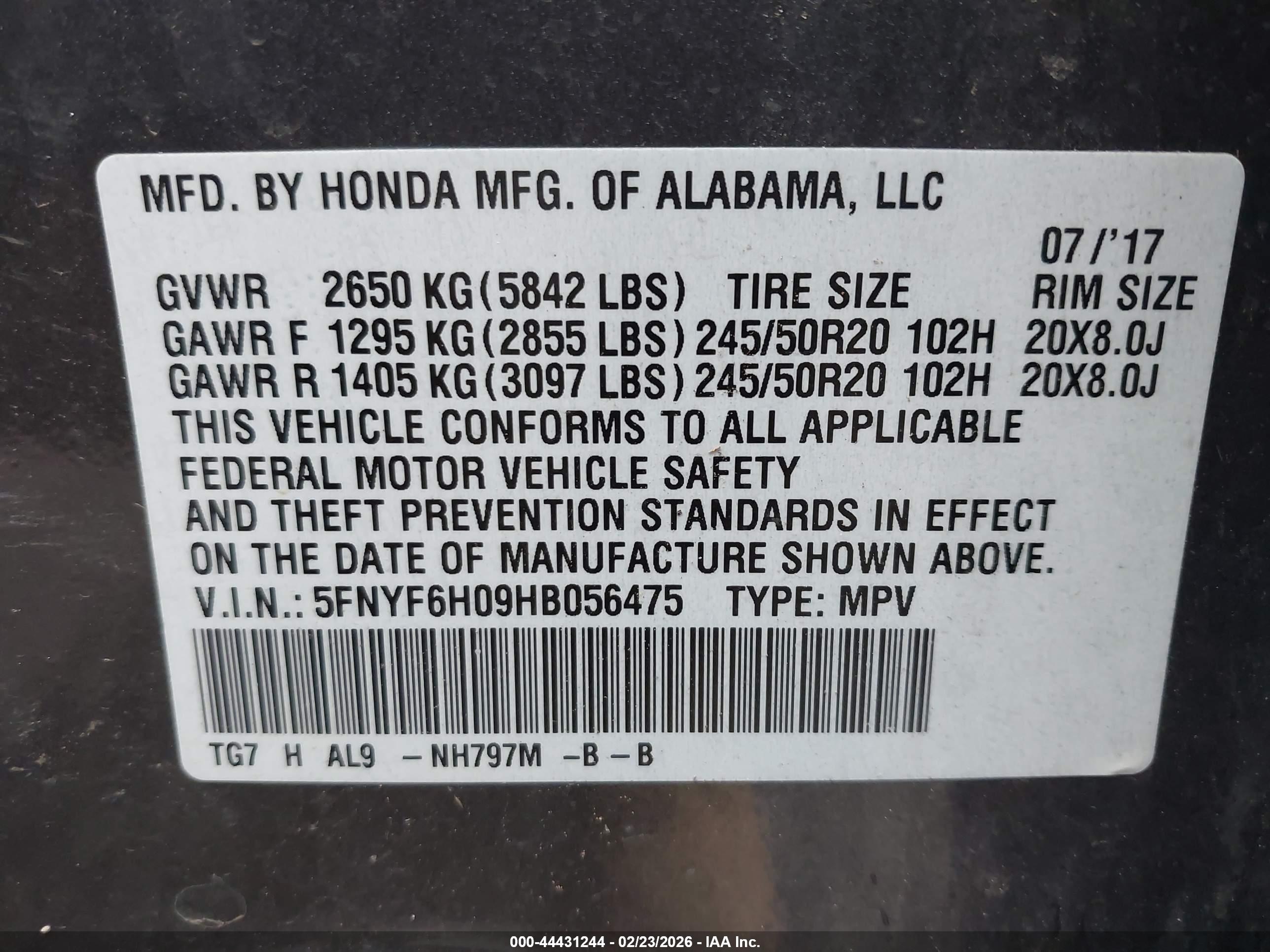 HONDA PILOT image 9