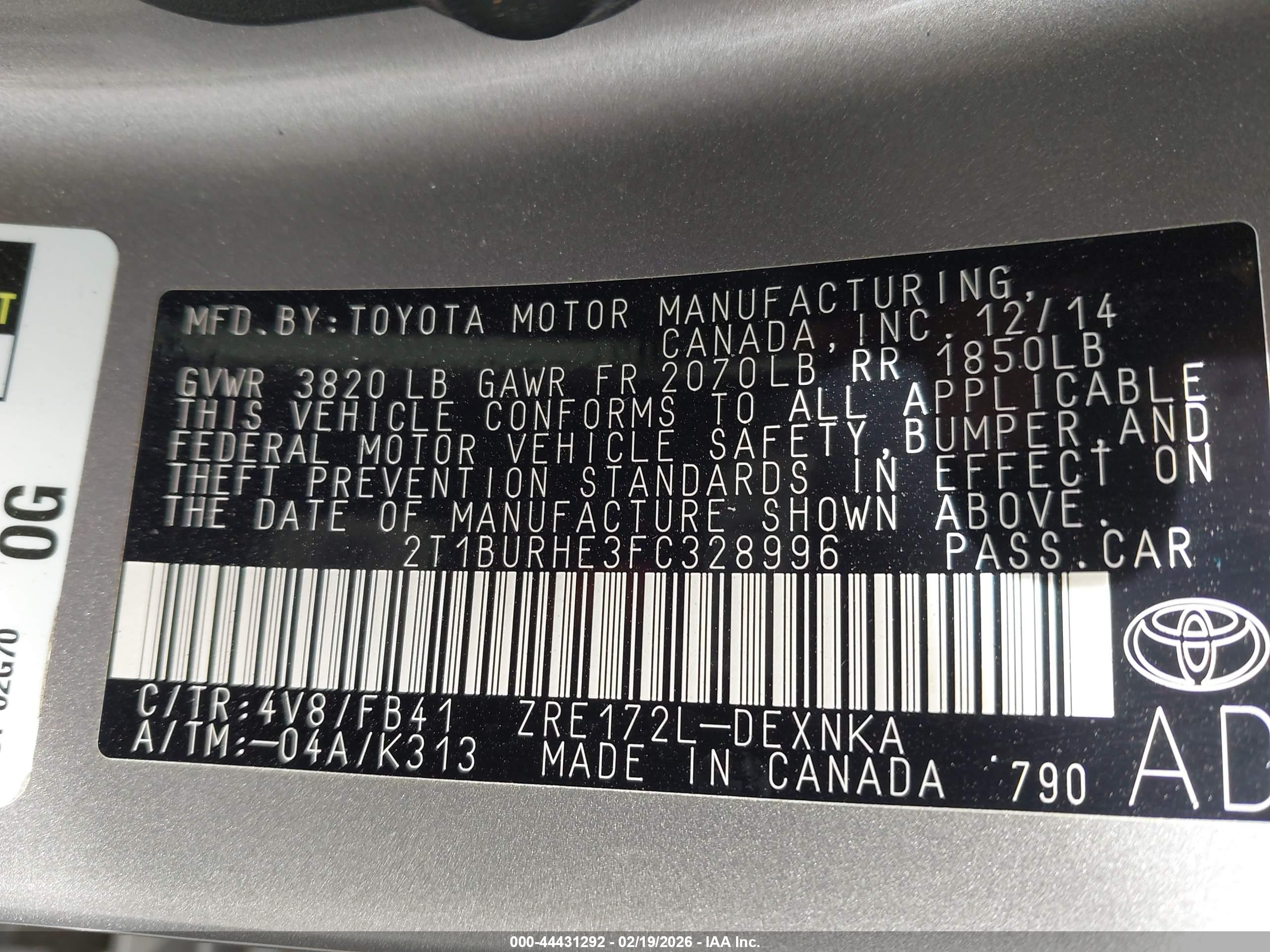 TOYOTA COROLLA image 9