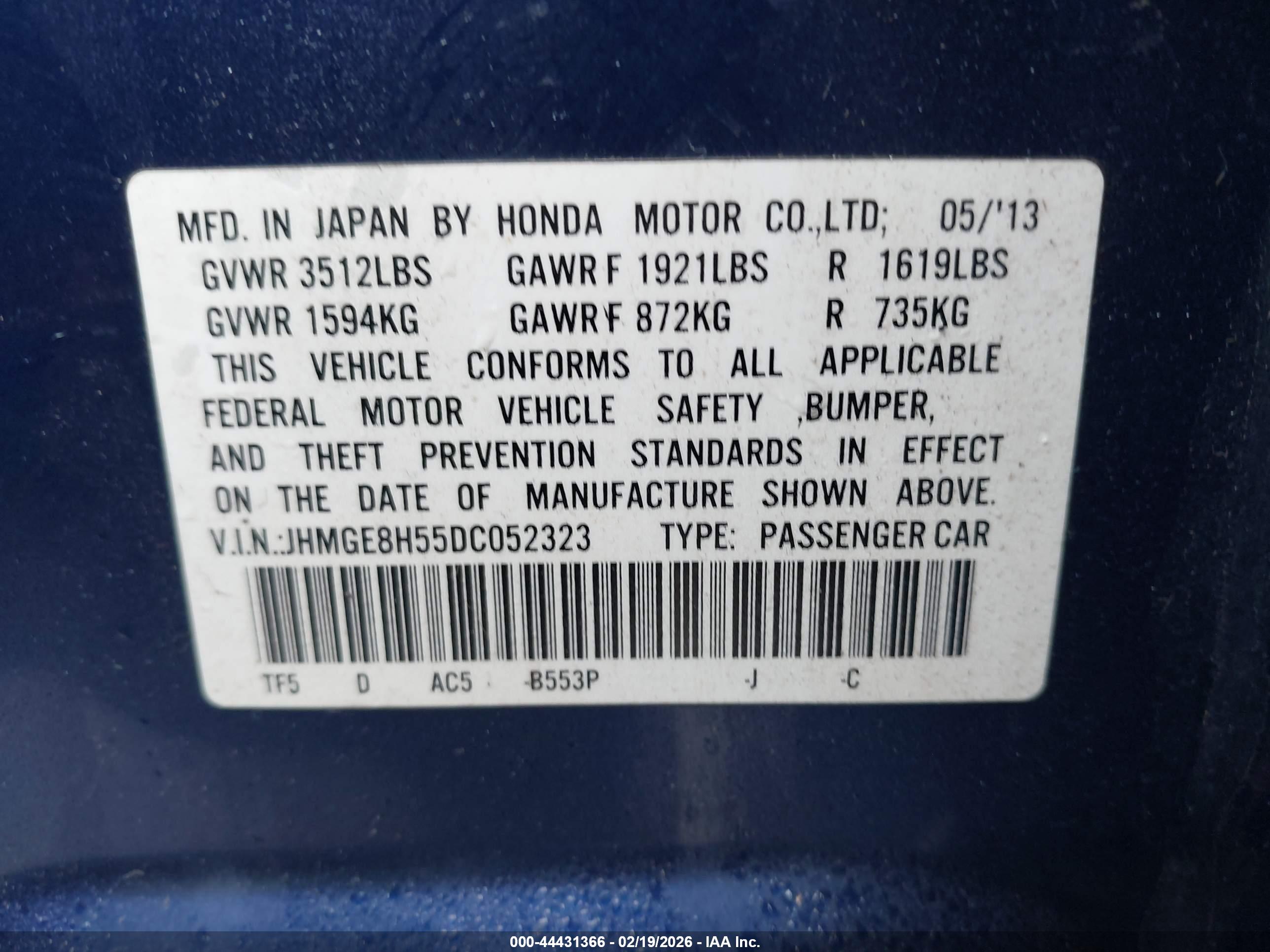 HONDA FIT image 9