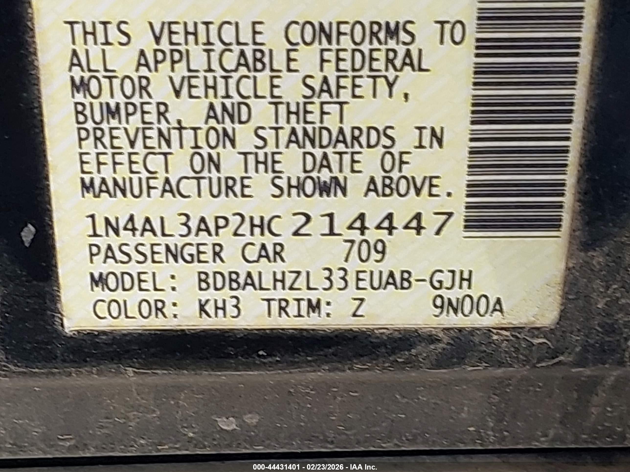 NISSAN ALTIMA image 9