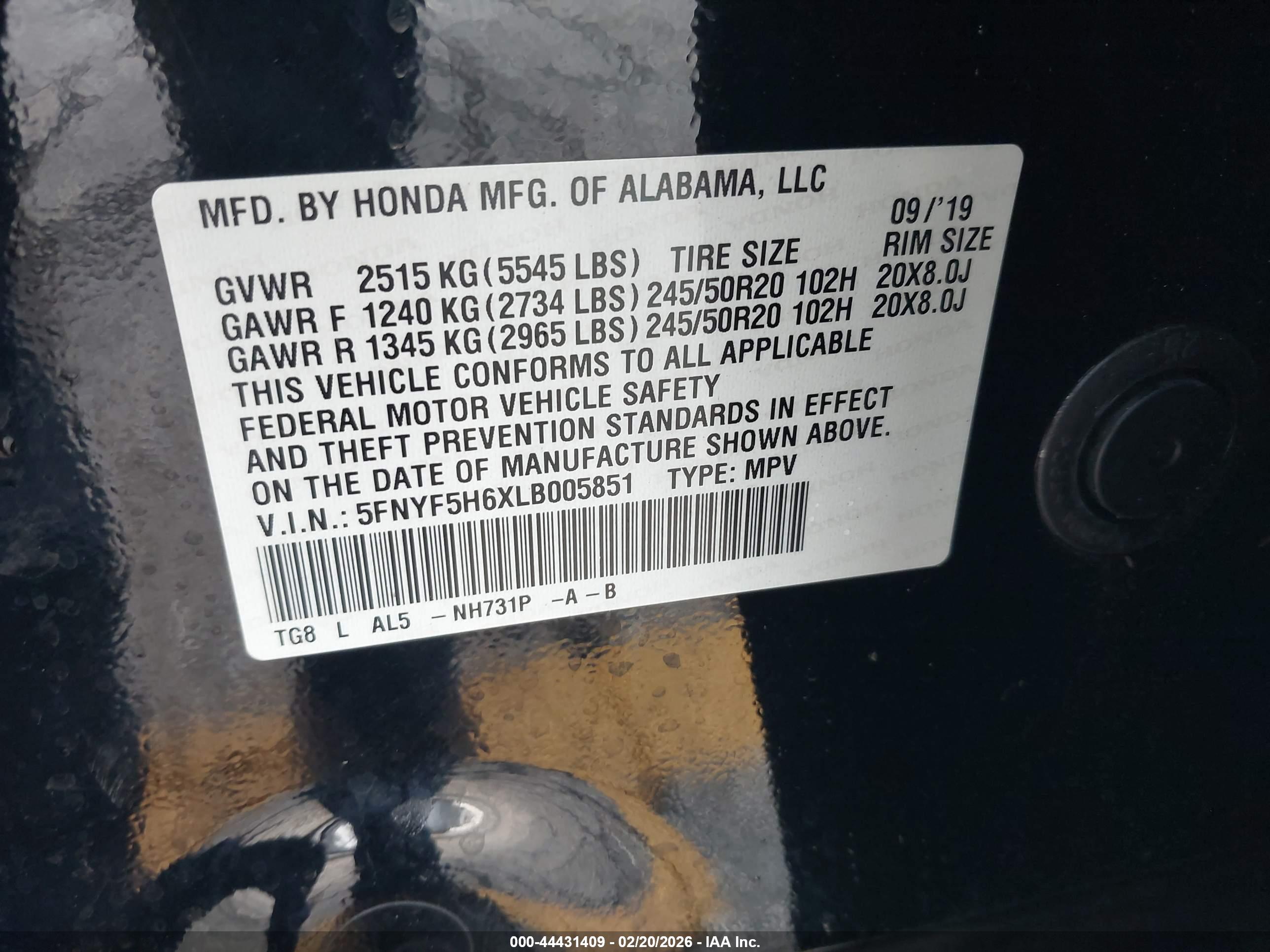 HONDA PILOT image 9