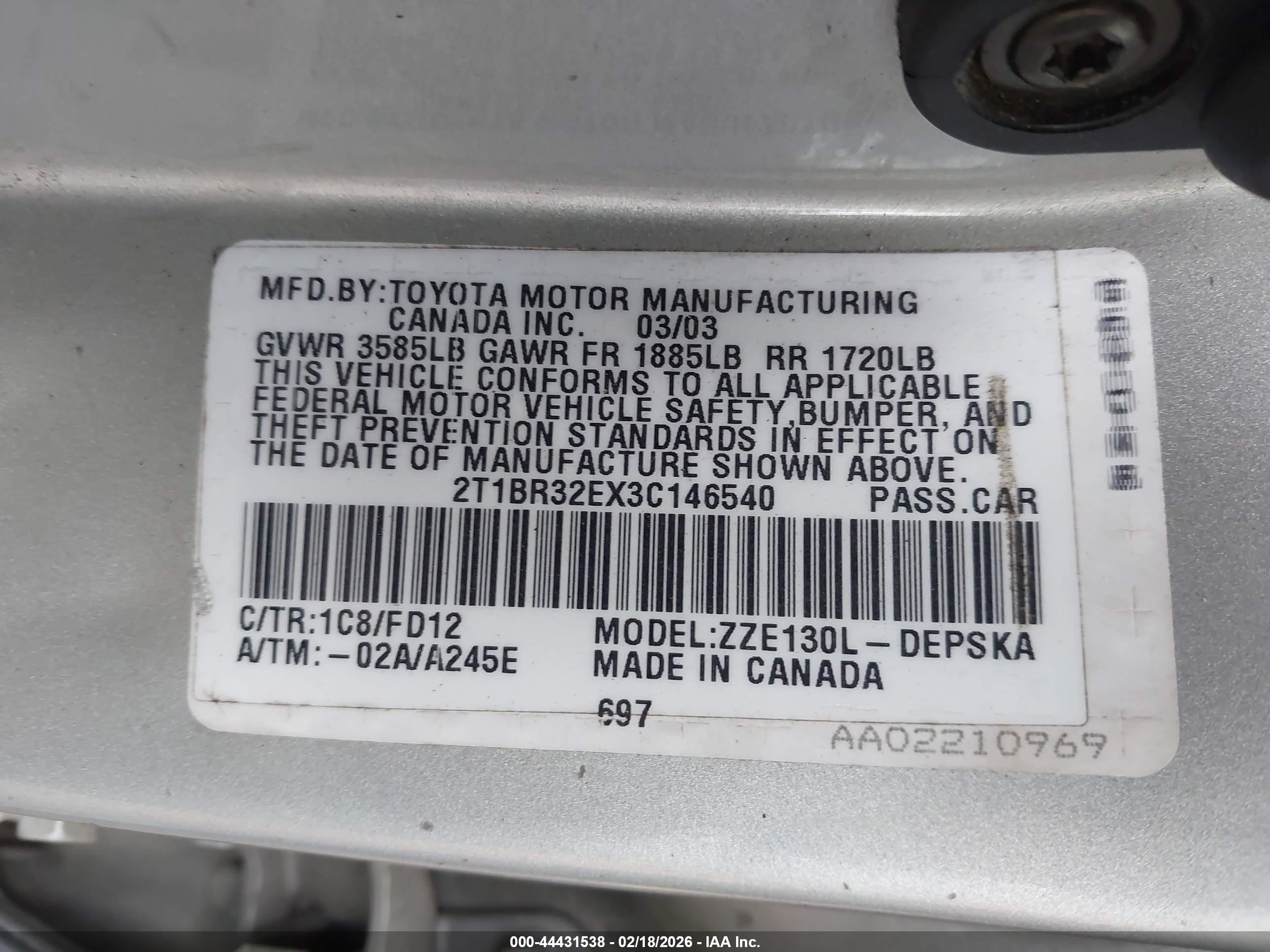 TOYOTA COROLLA image 9