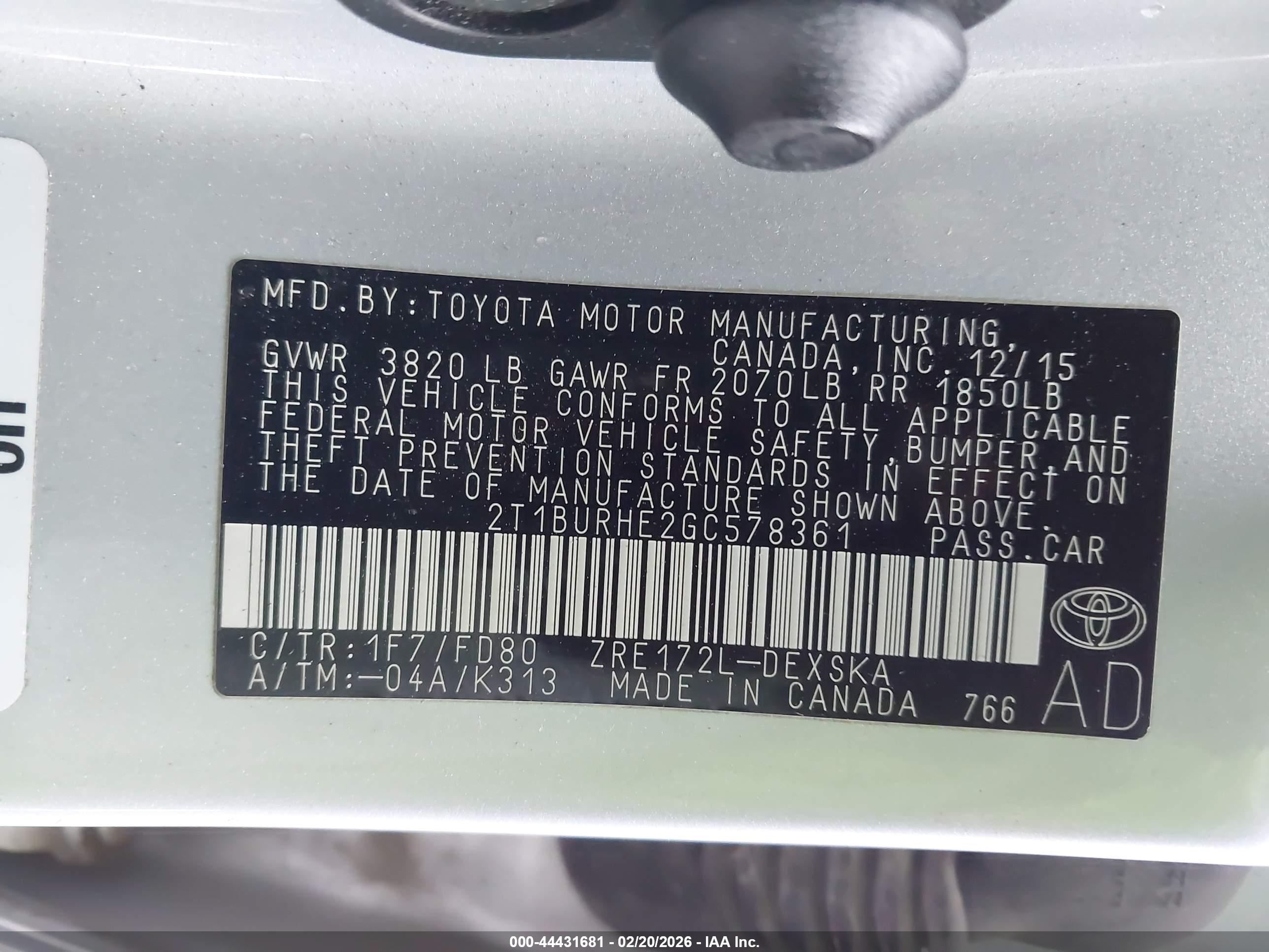 TOYOTA COROLLA image 9