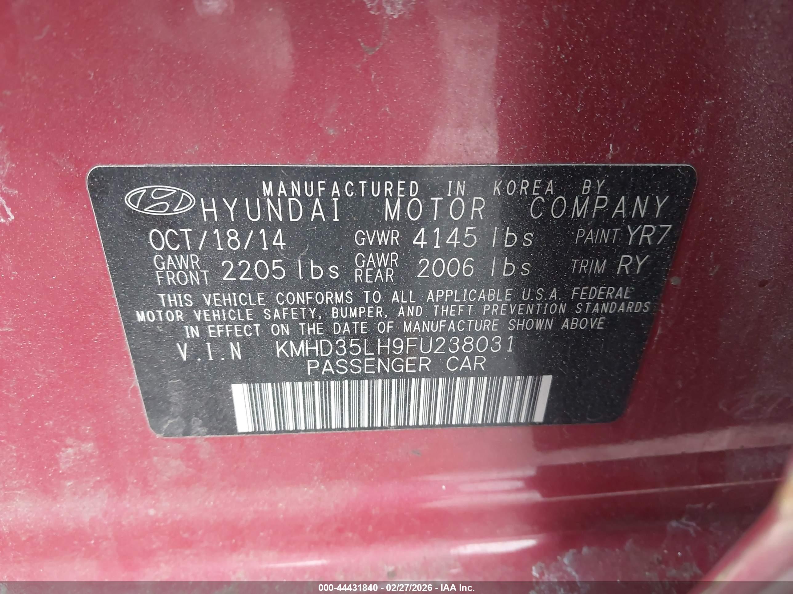 HYUNDAI ELANTRA image 9
