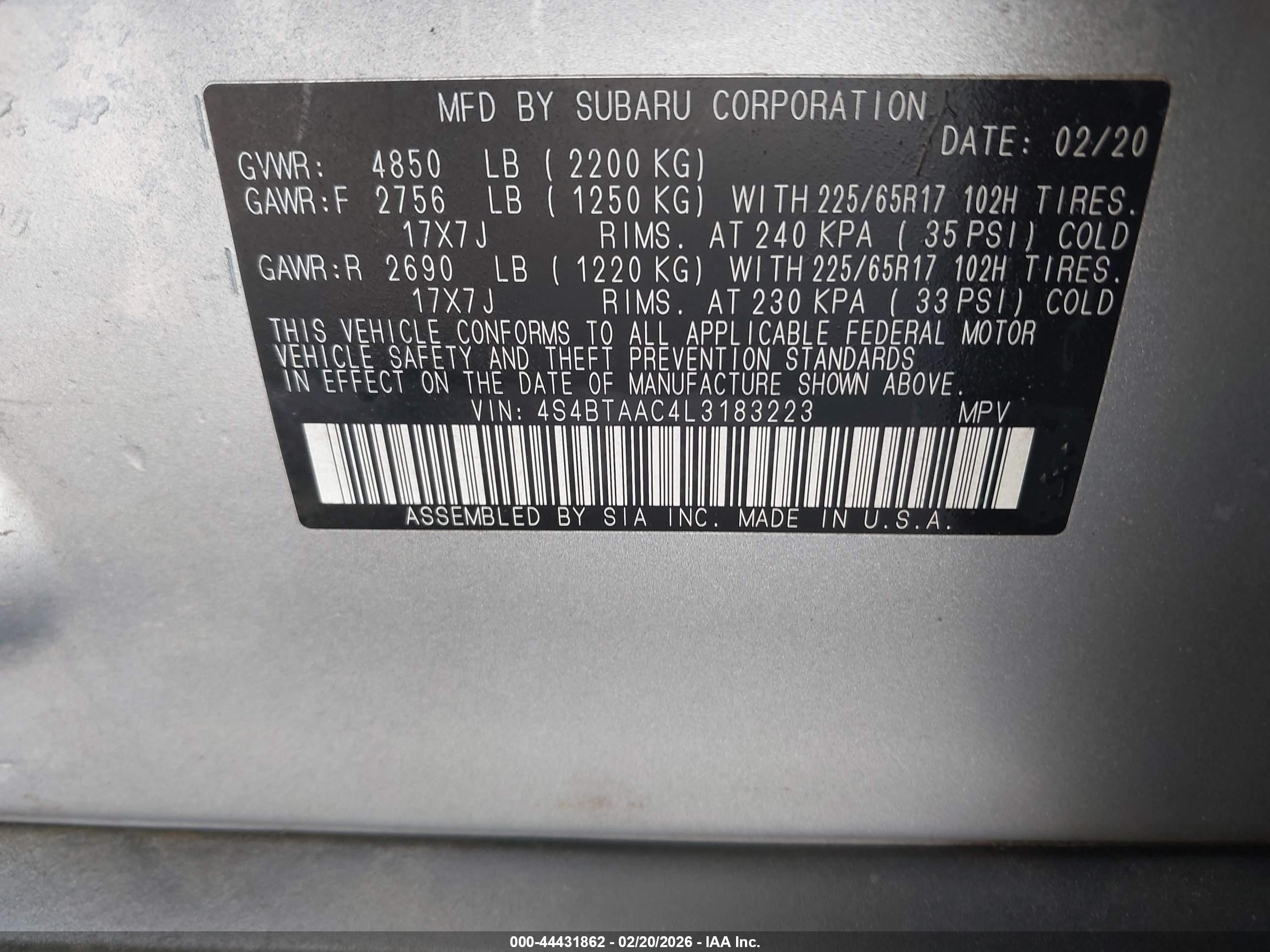 SUBARU OUTBACK image 9
