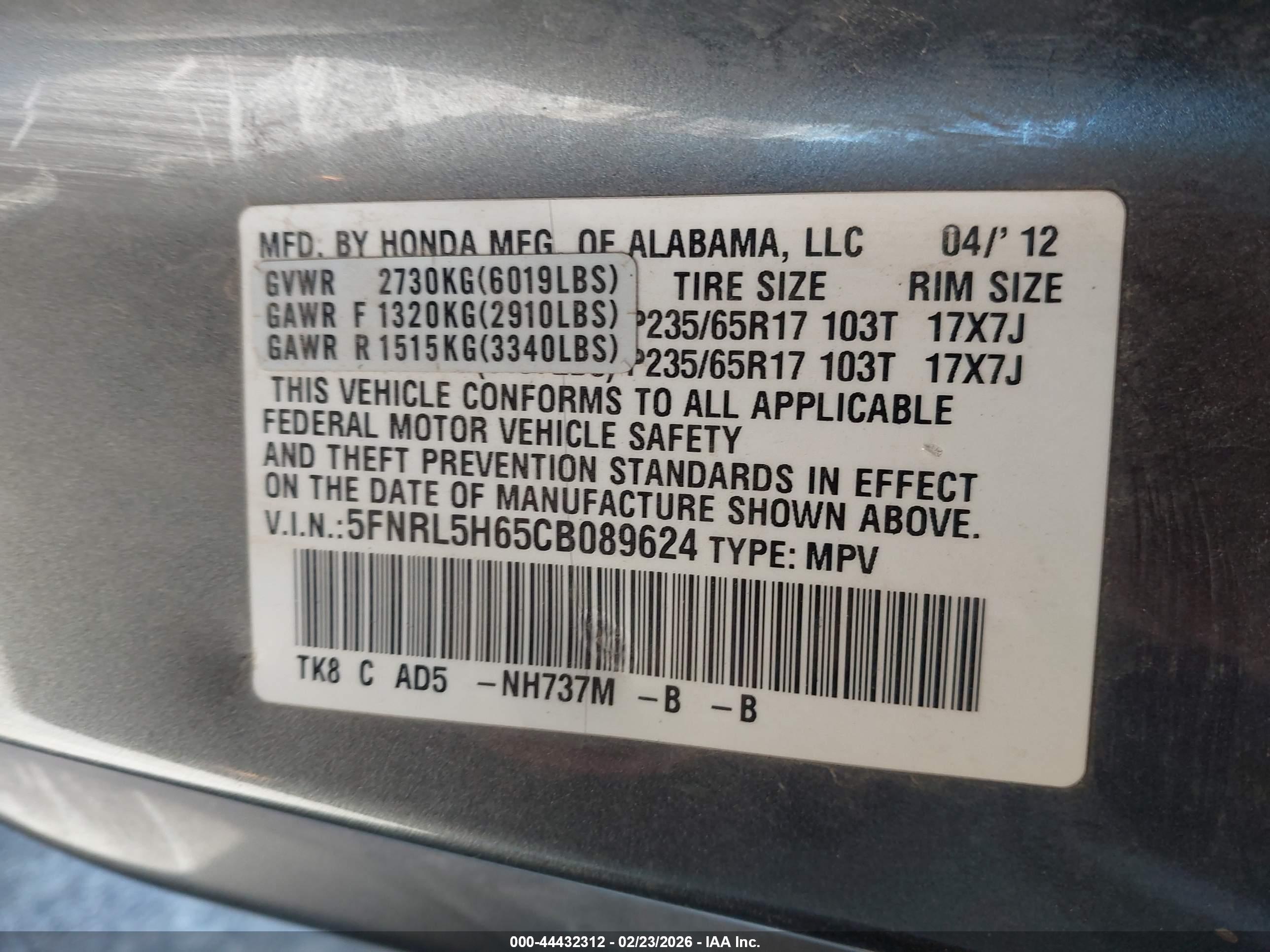 HONDA ODYSSEY image 9