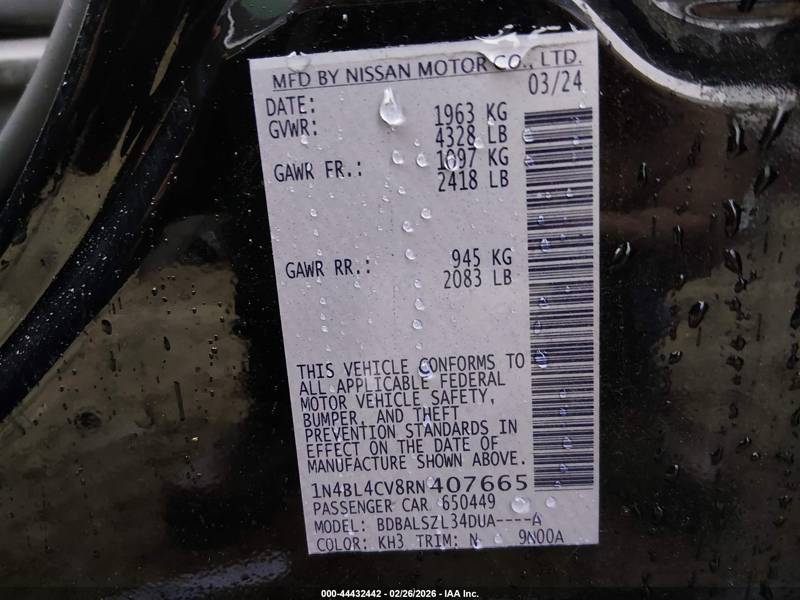 NISSAN ALTIMA image 9