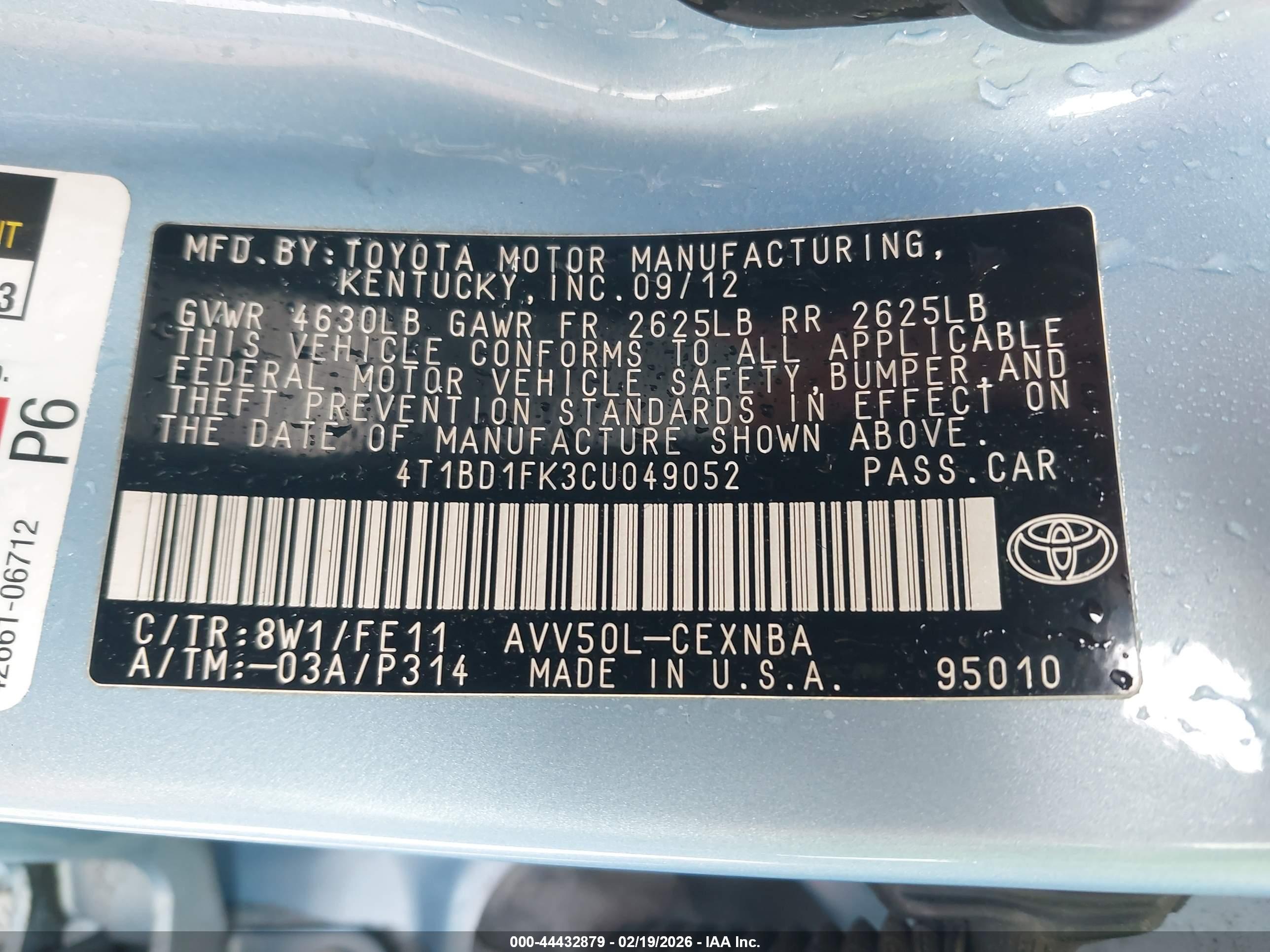 TOYOTA CAMRY image 9