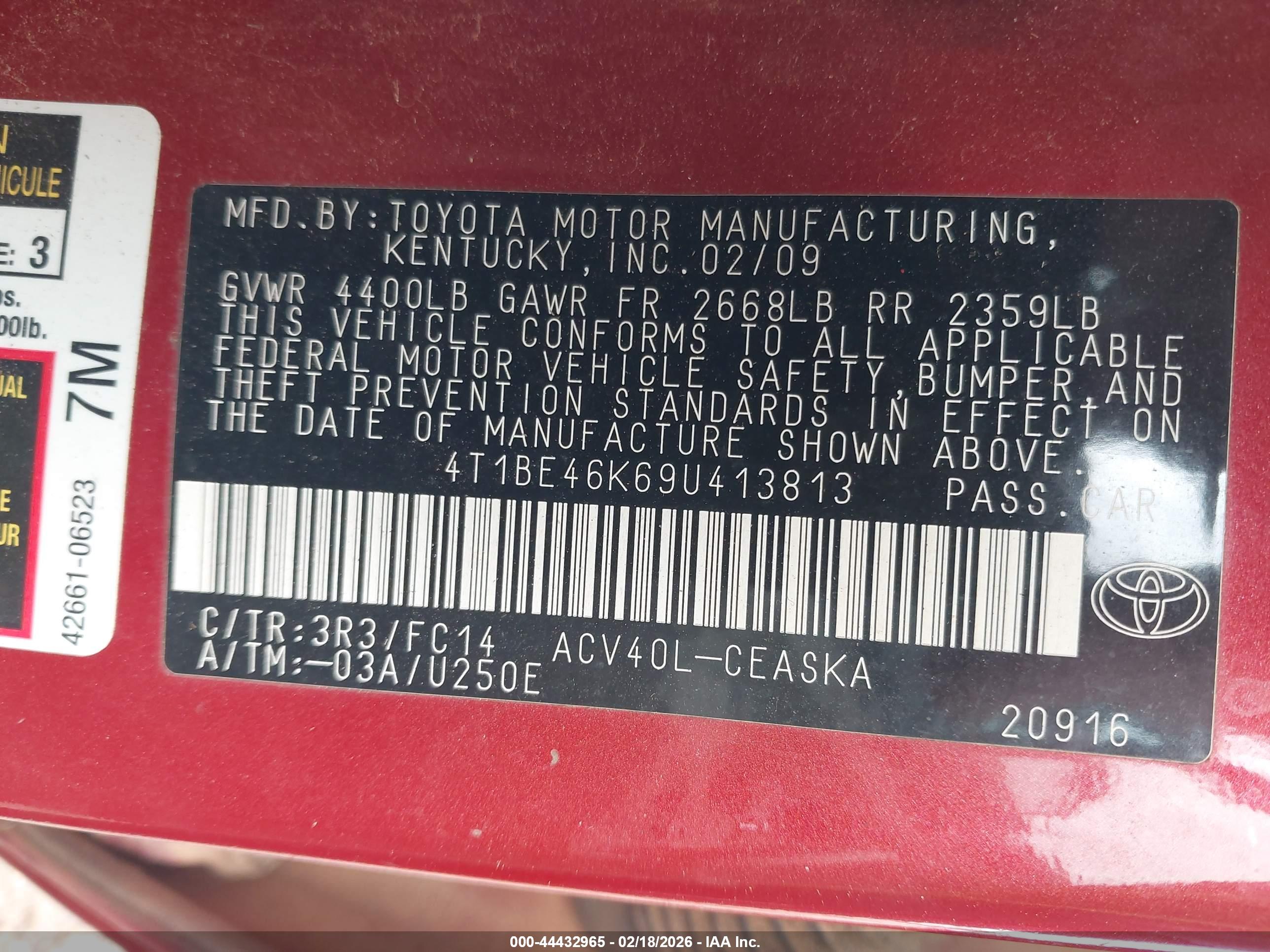 TOYOTA CAMRY image 9