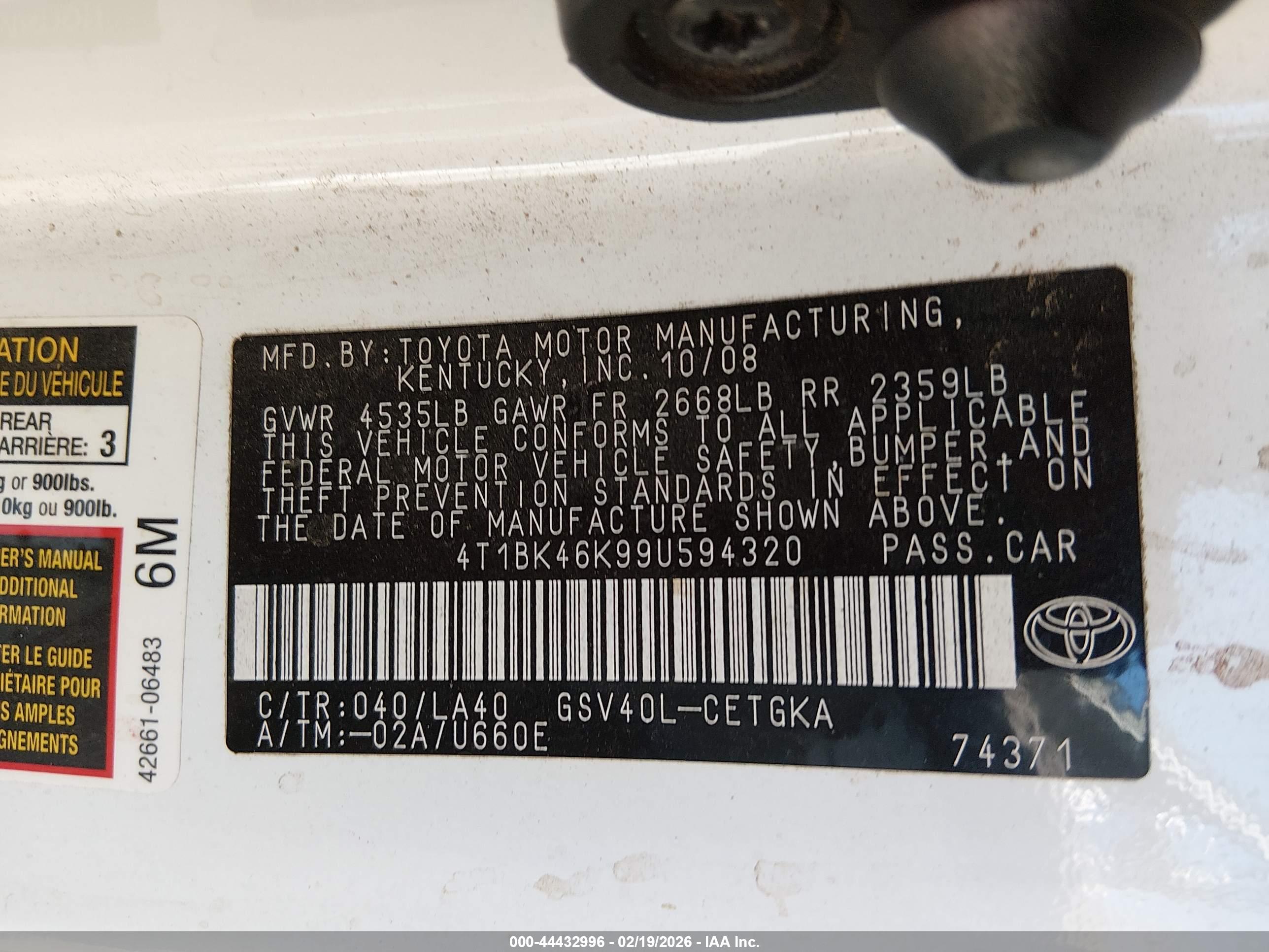 TOYOTA CAMRY image 9