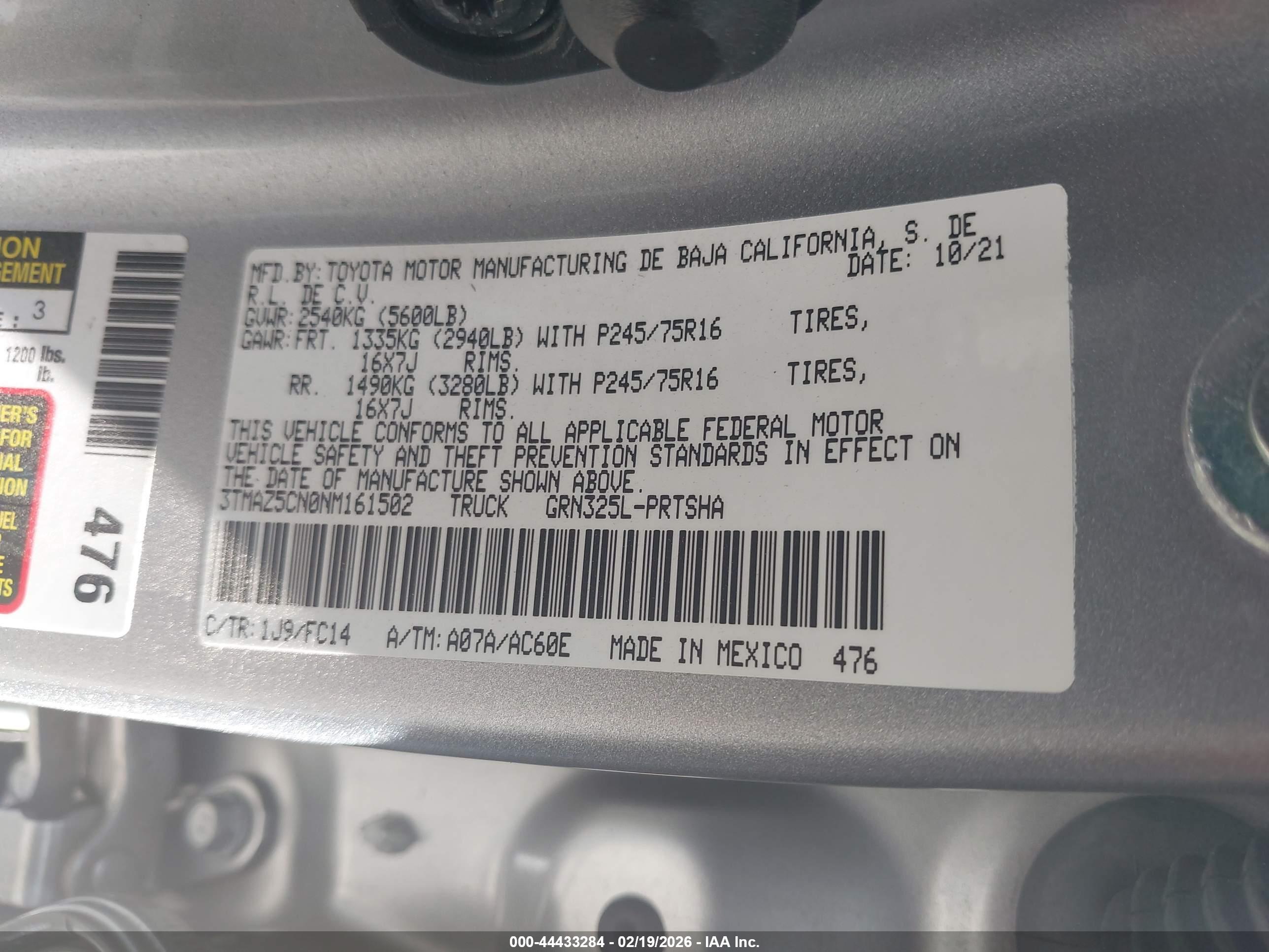TOYOTA TACOMA image 9