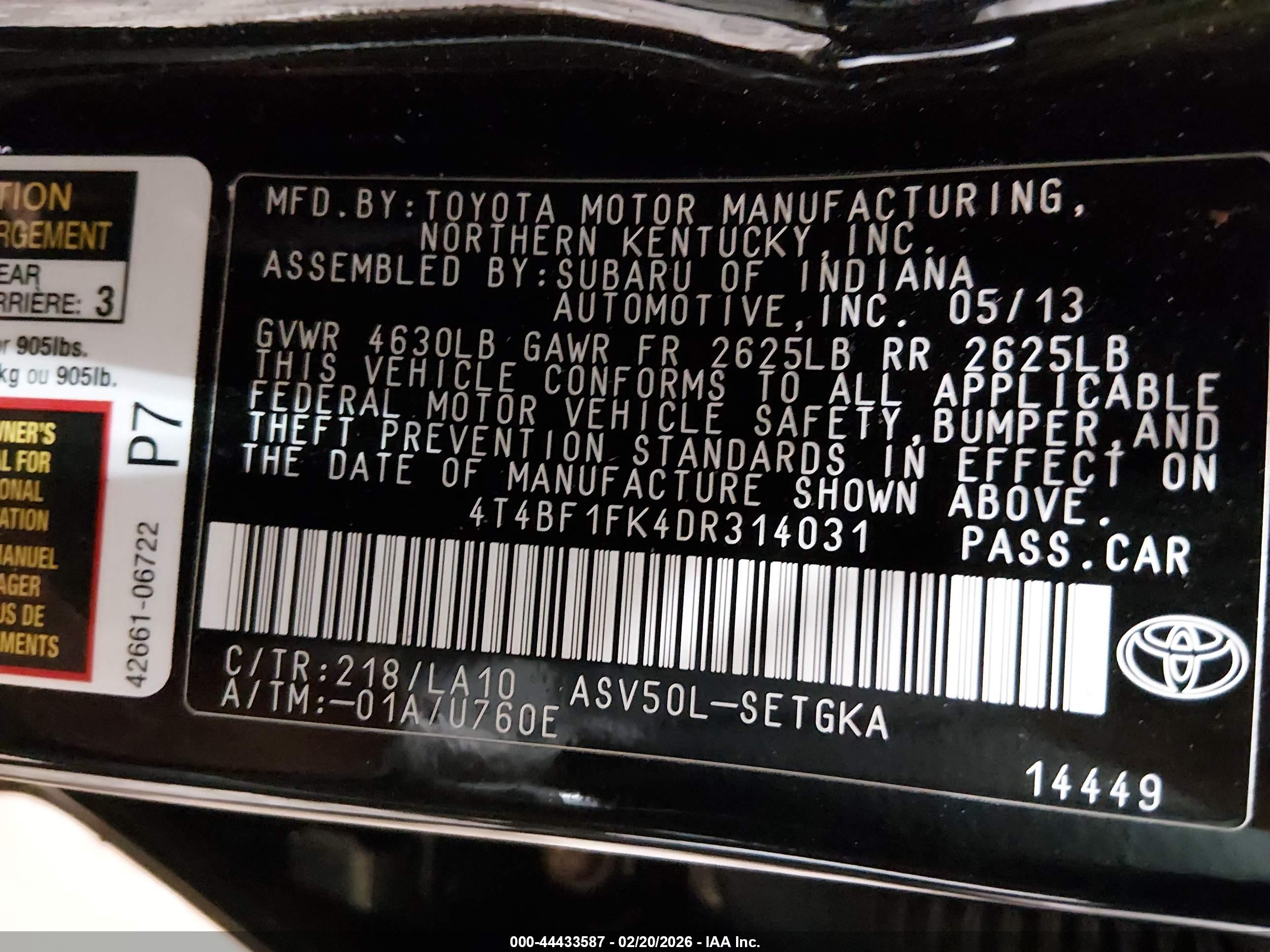 TOYOTA CAMRY image 9