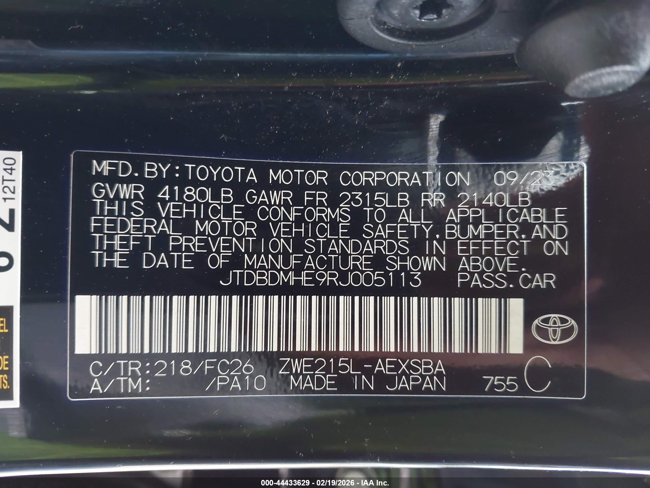 TOYOTA COROLLA image 9
