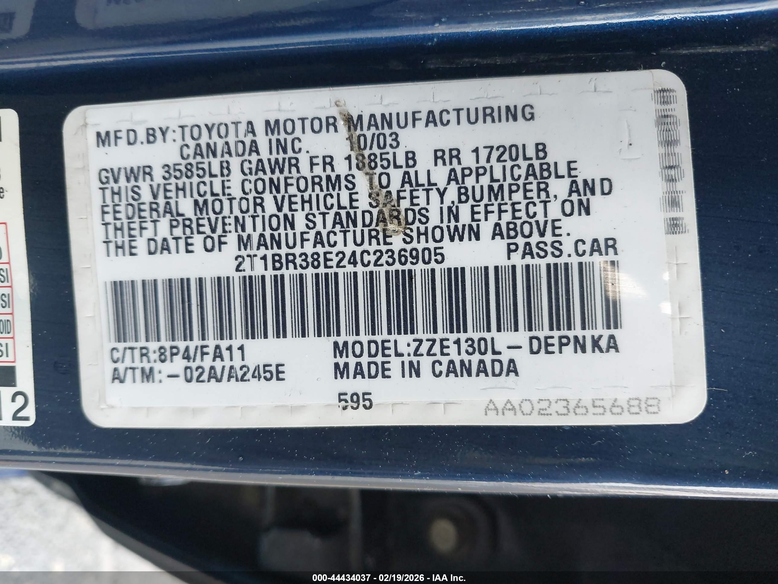 TOYOTA COROLLA image 9