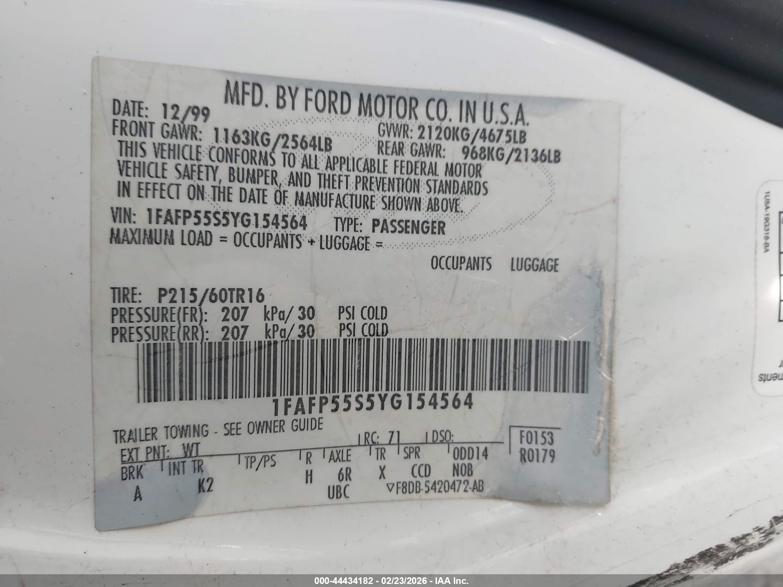 FORD TAURUS image 9