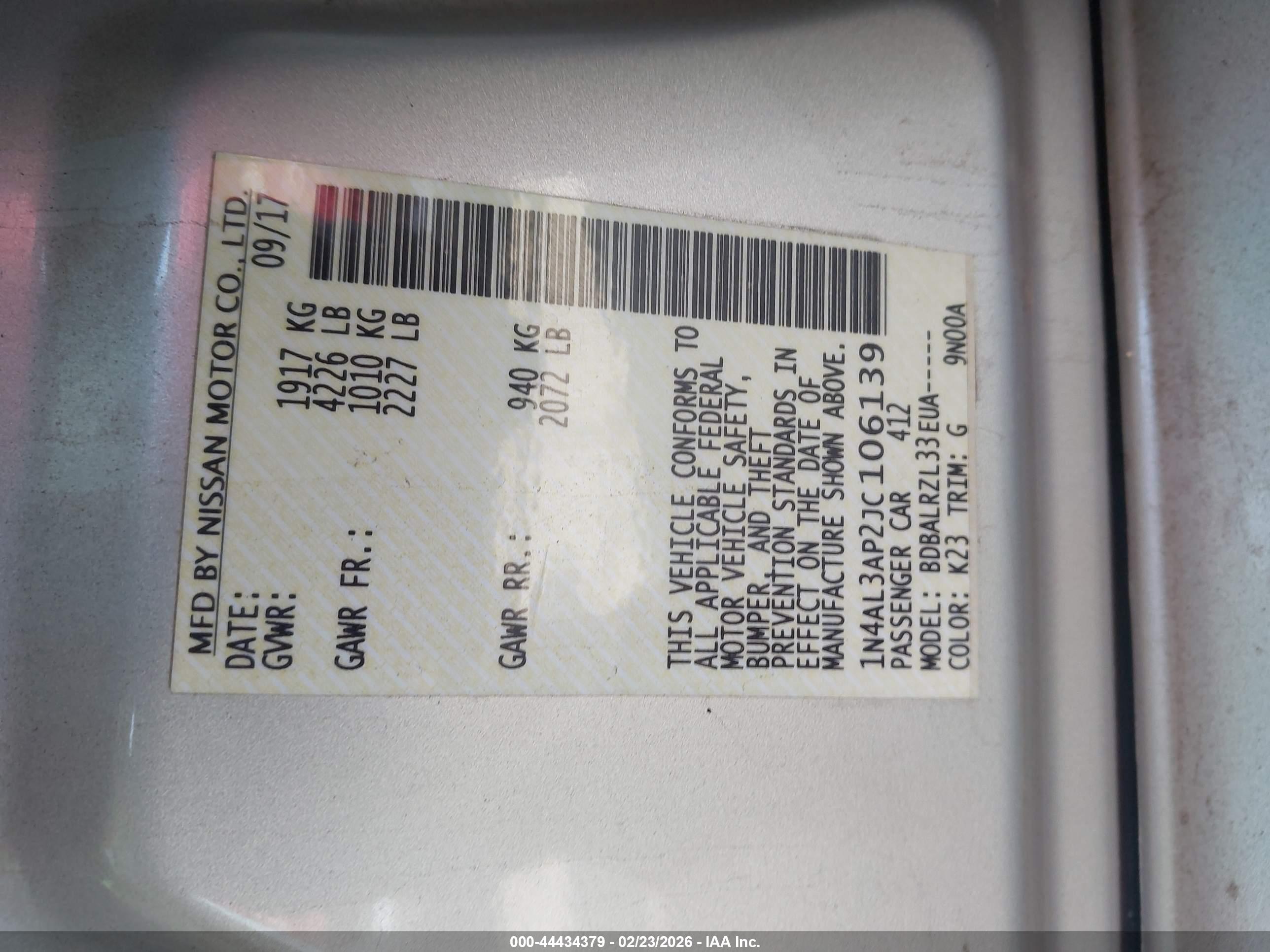 NISSAN ALTIMA image 9