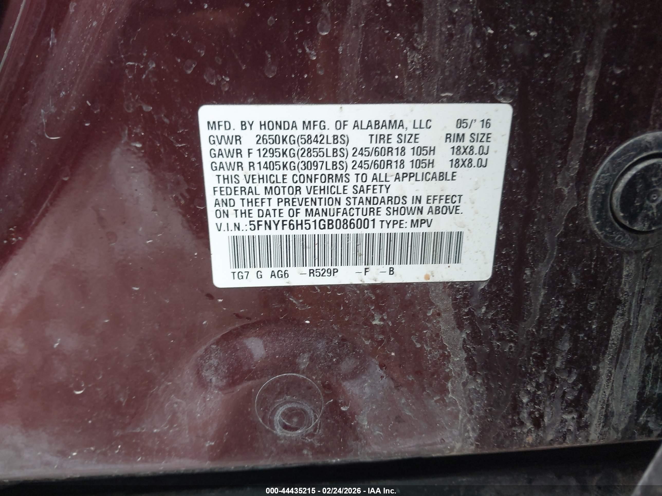 HONDA PILOT image 9