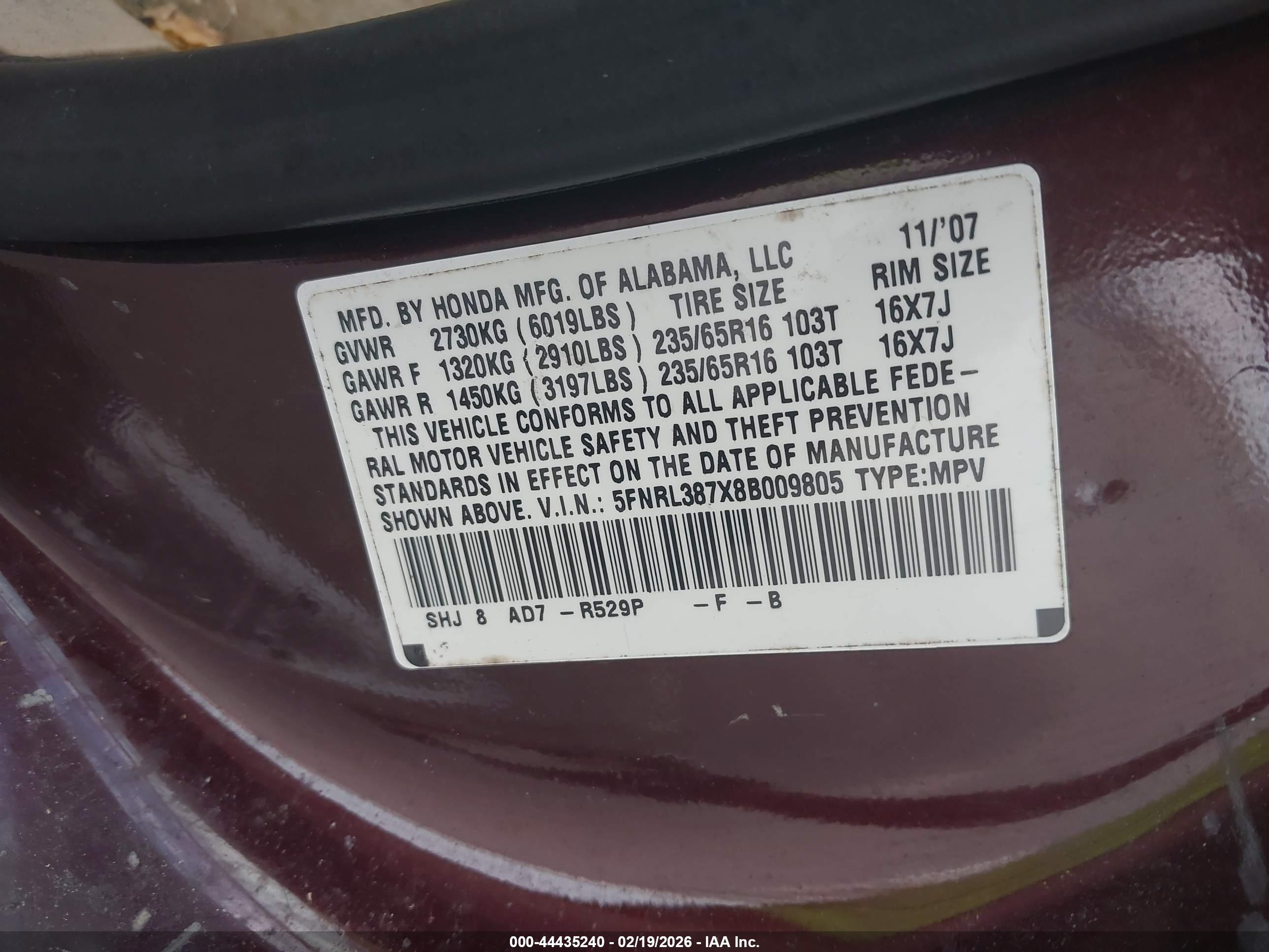 HONDA ODYSSEY image 9