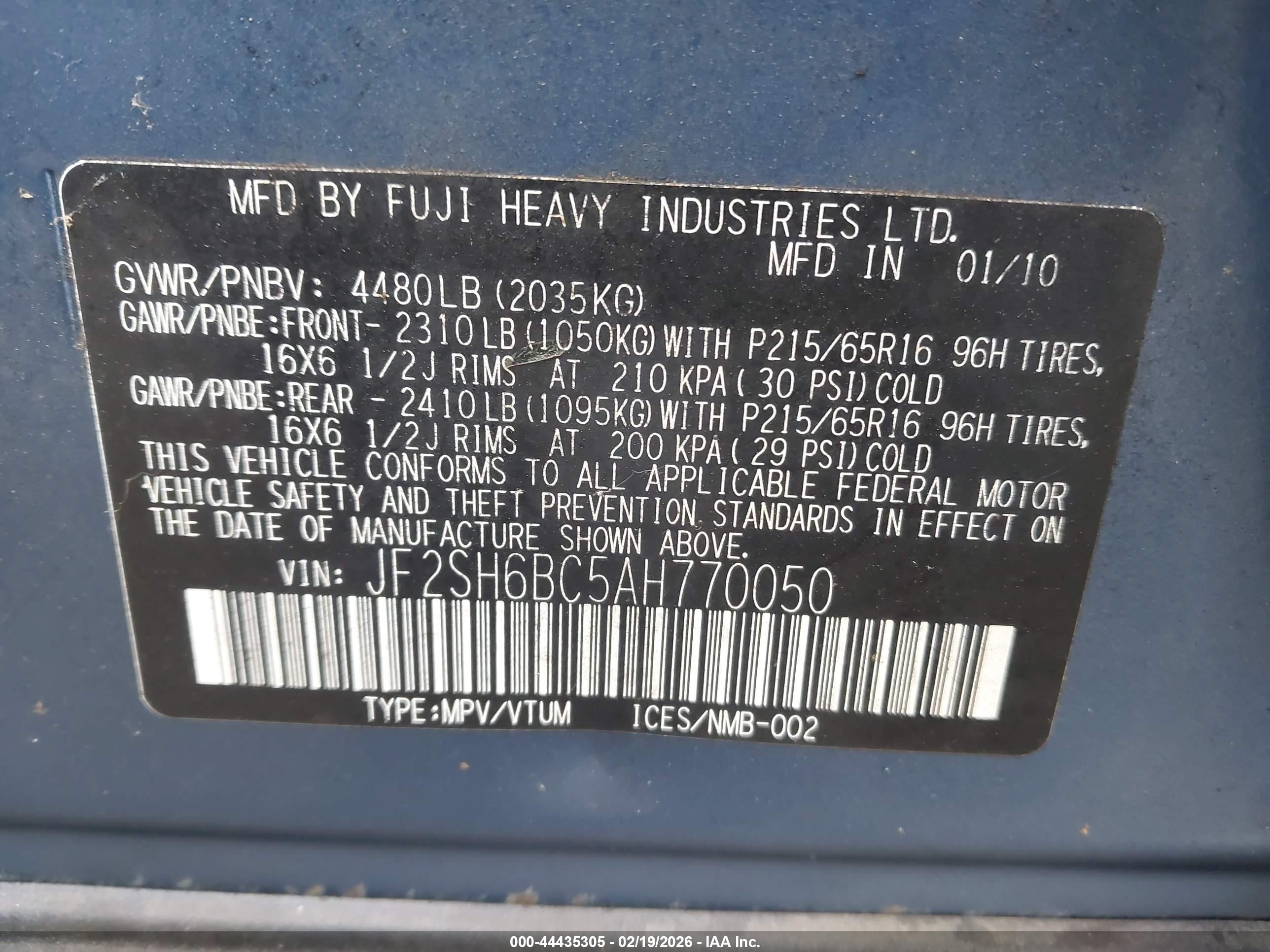 SUBARU FORESTER image 9
