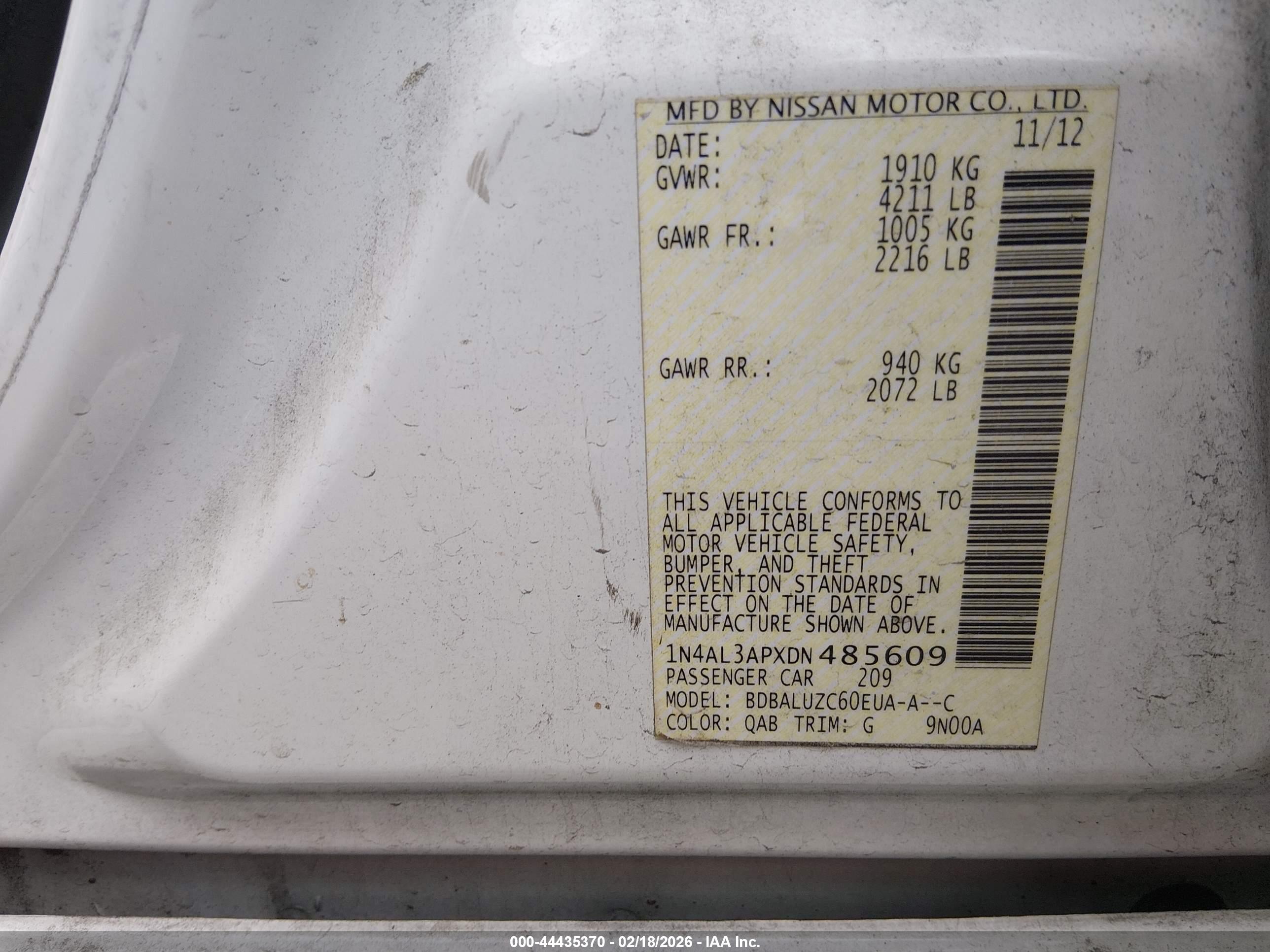 NISSAN ALTIMA image 9