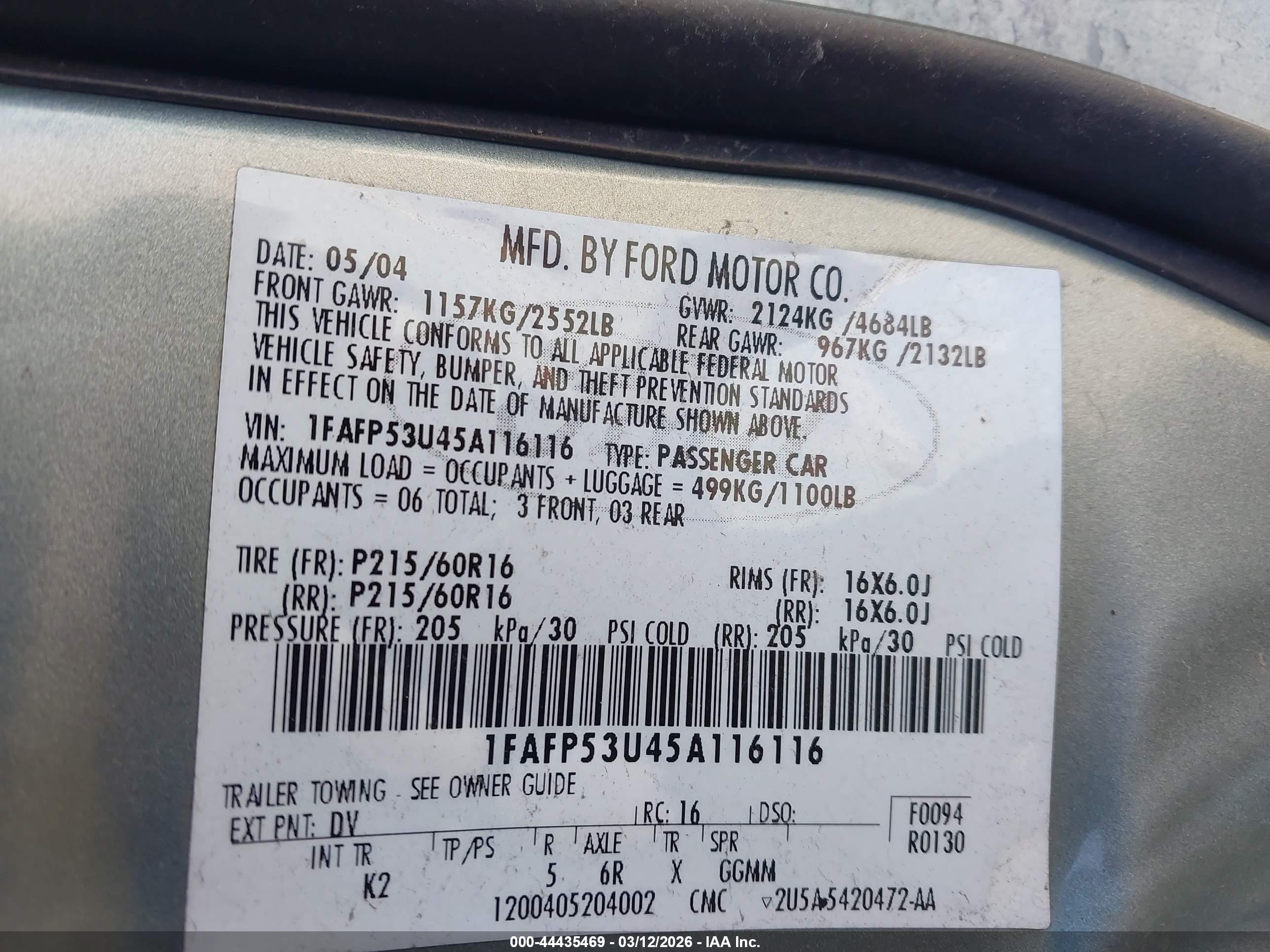 FORD TAURUS image 9