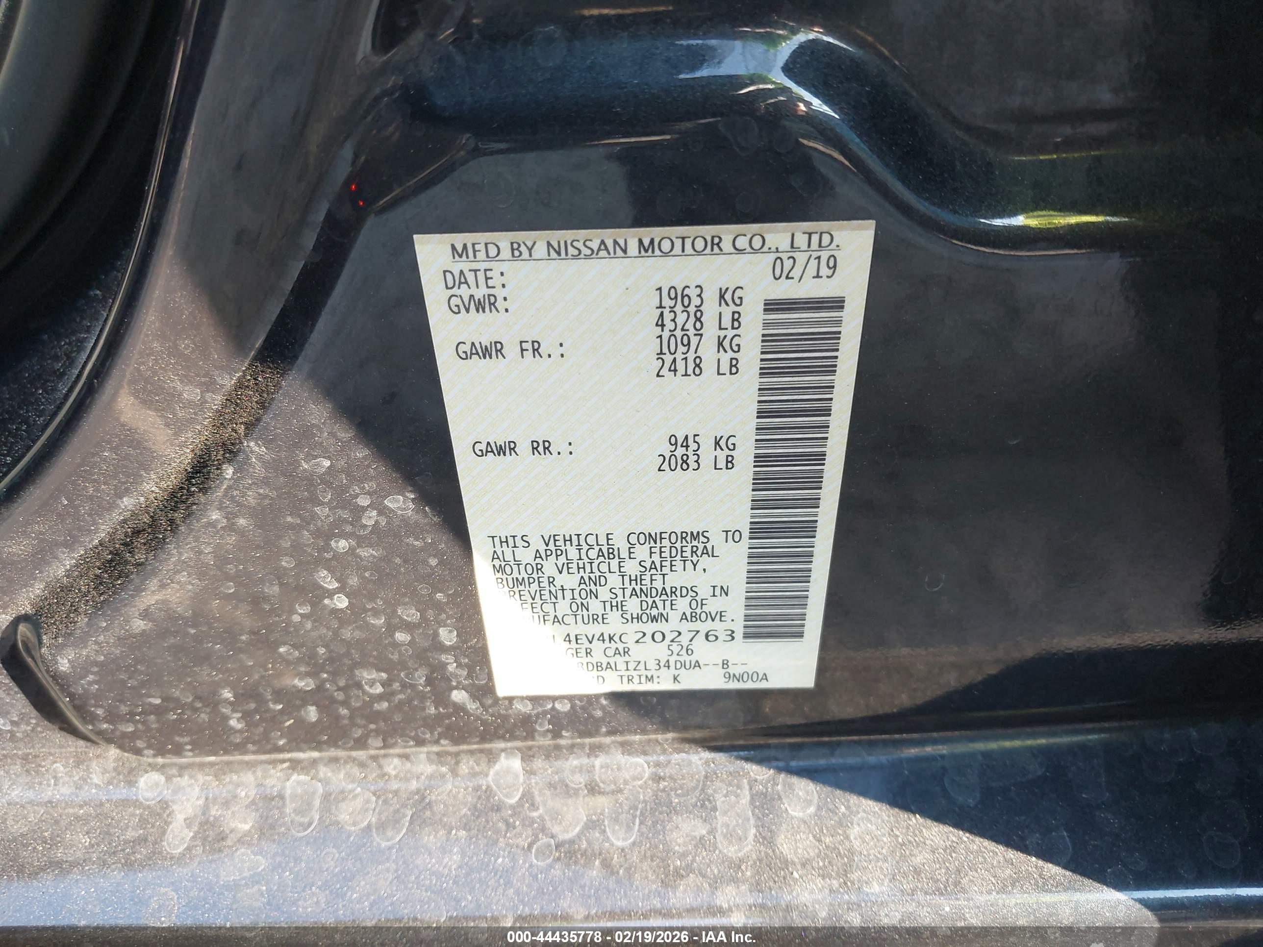 NISSAN ALTIMA image 9