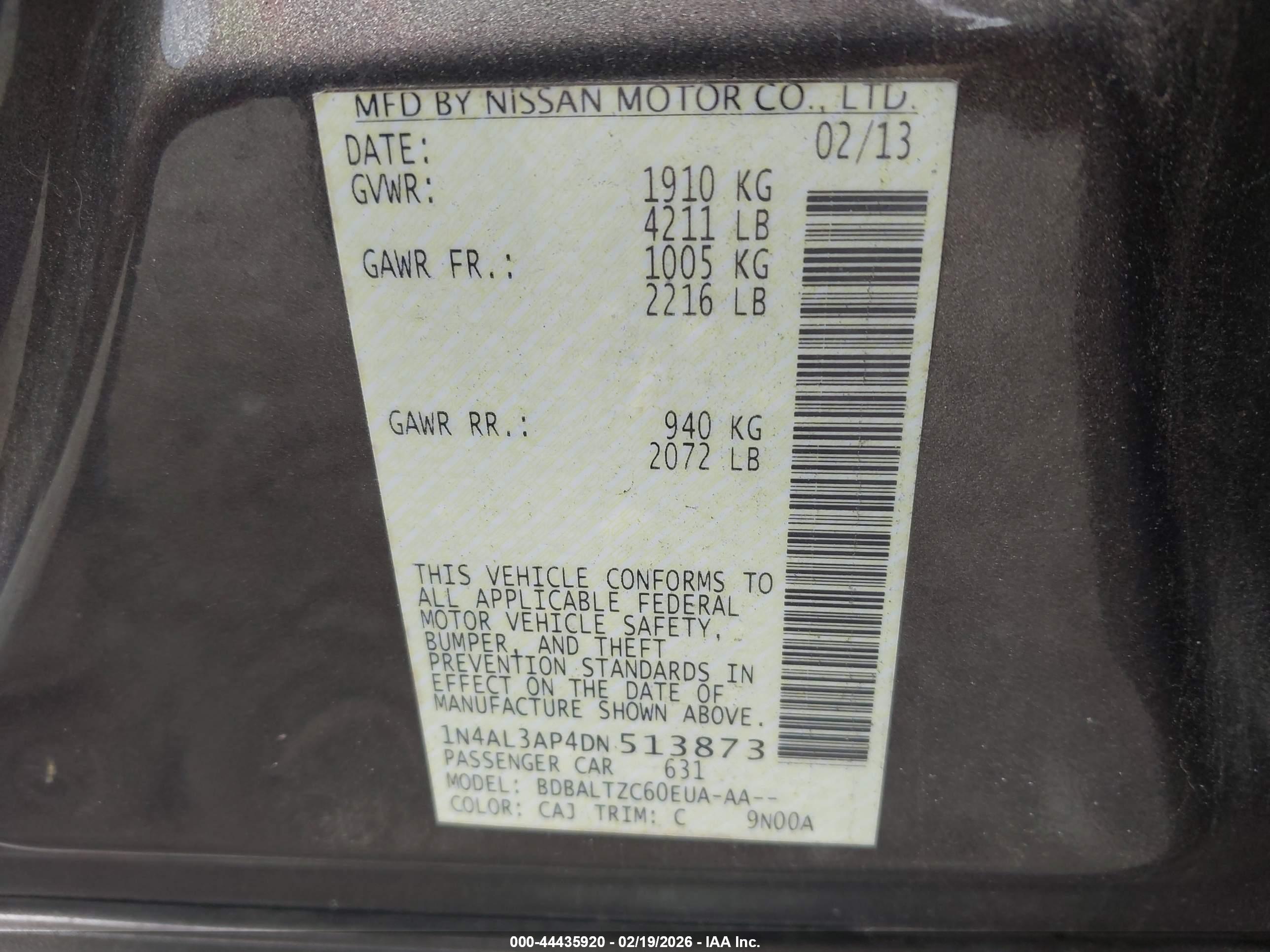 NISSAN ALTIMA image 9