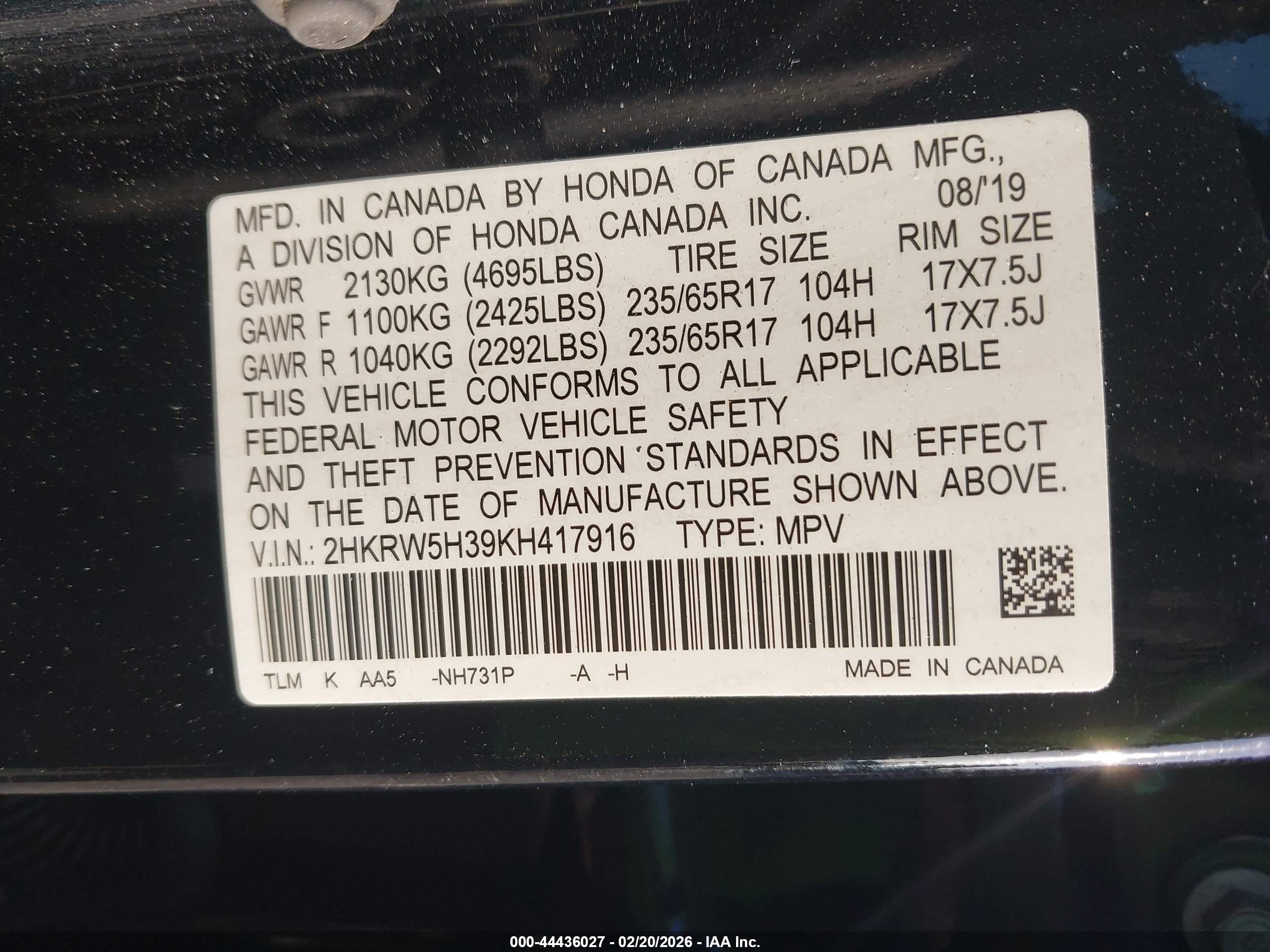 HONDA CR-V image 9