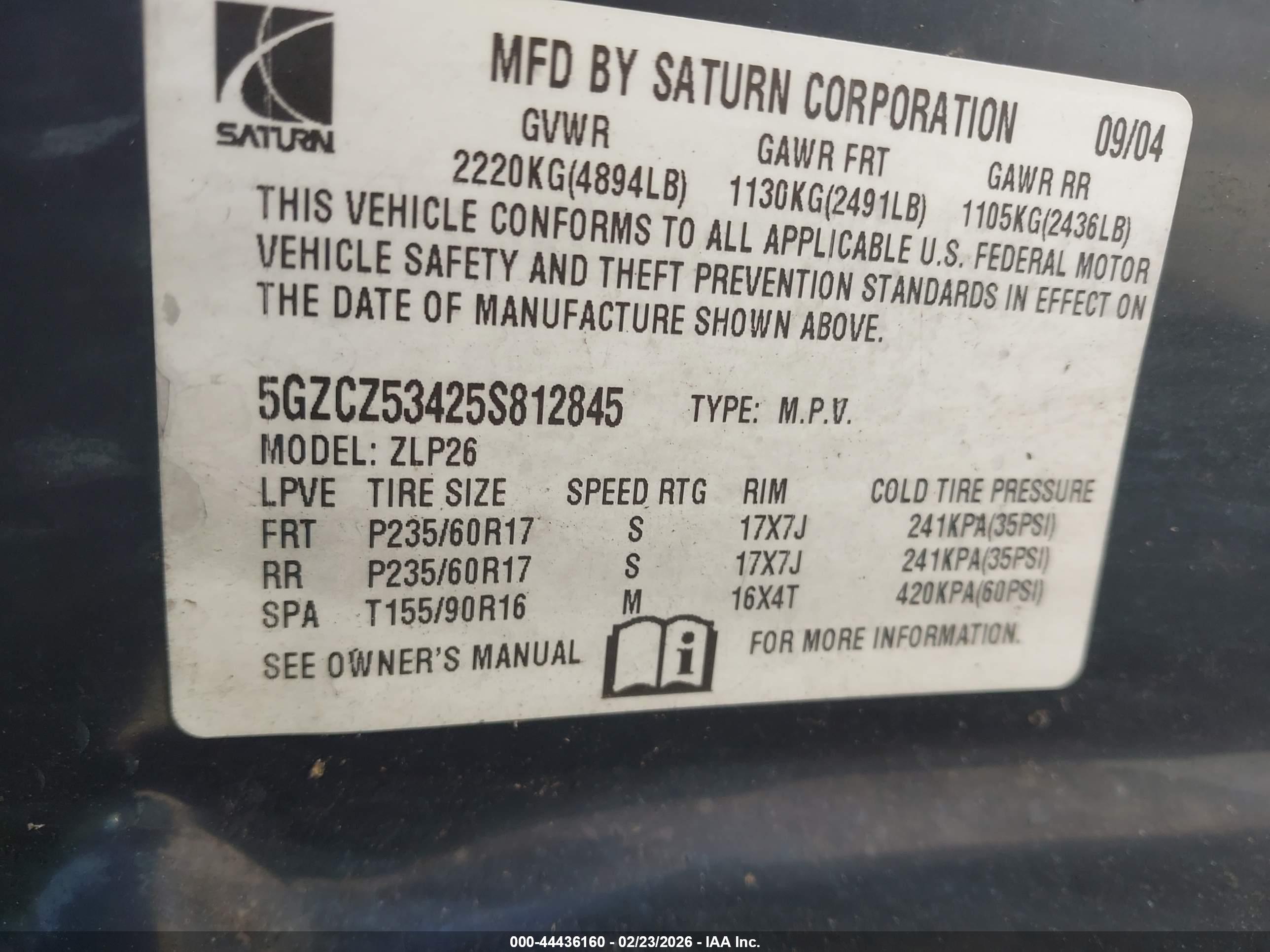 SATURN VUE image 9