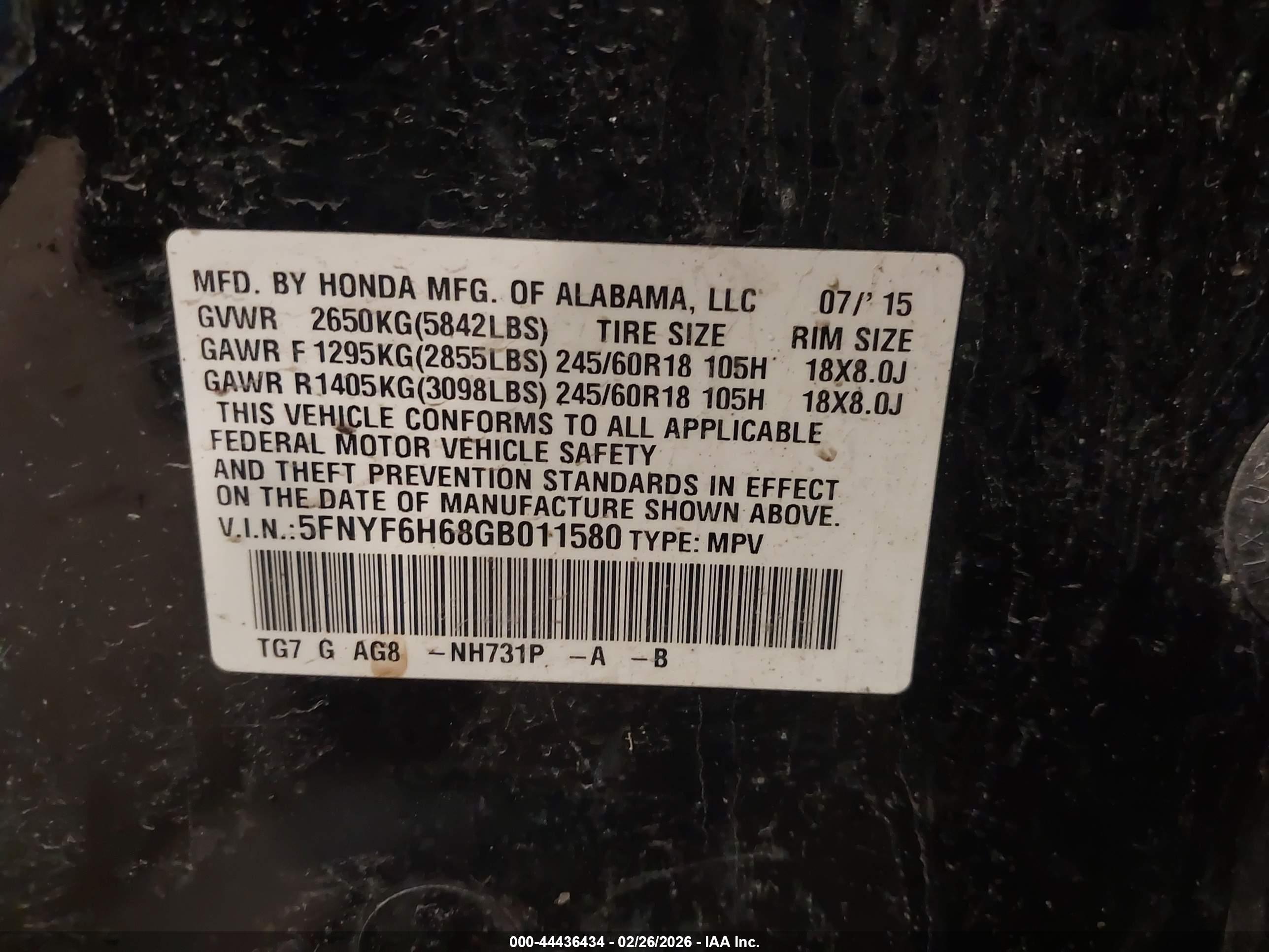 HONDA PILOT image 9