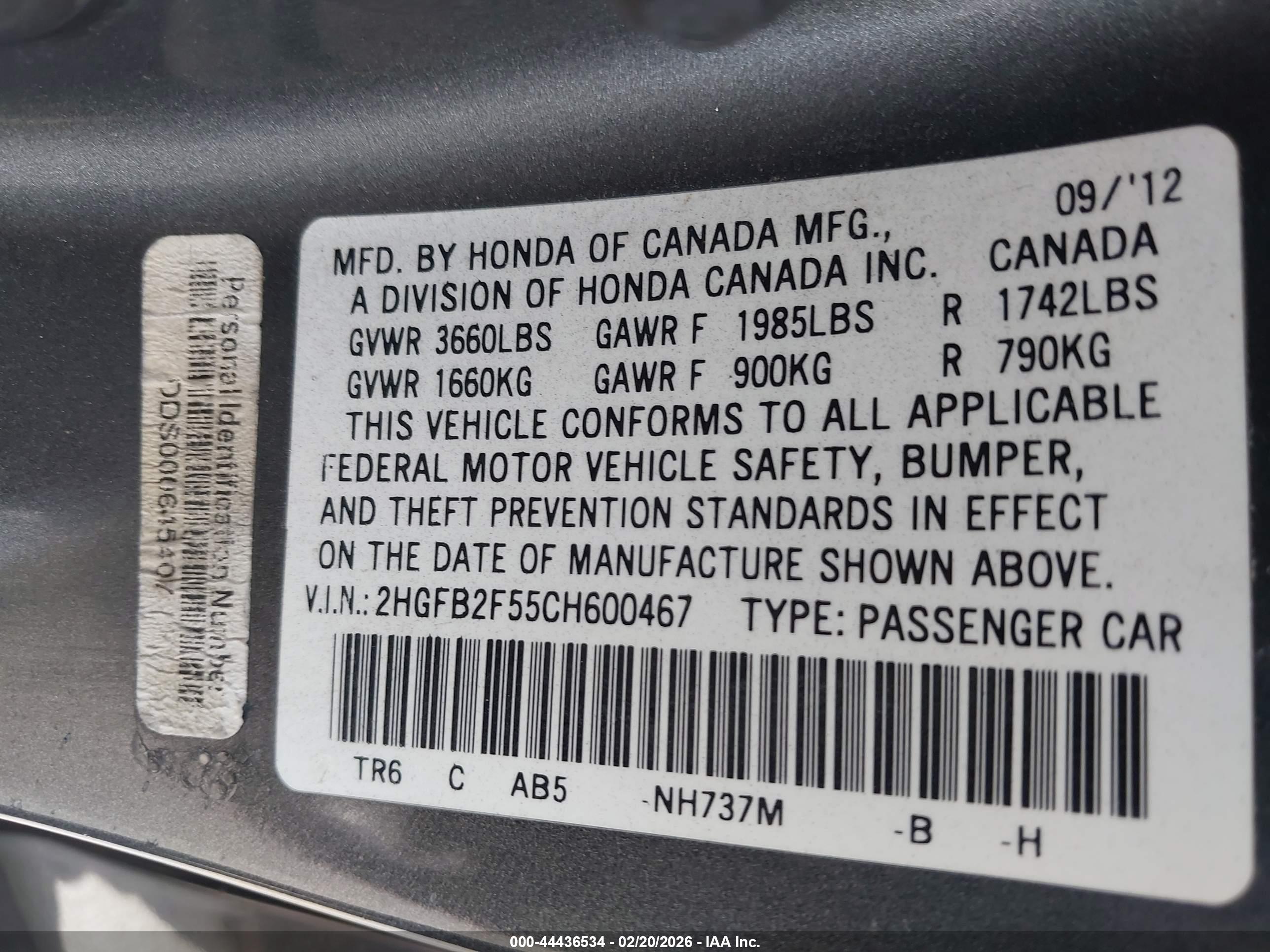 HONDA CIVIC image 9