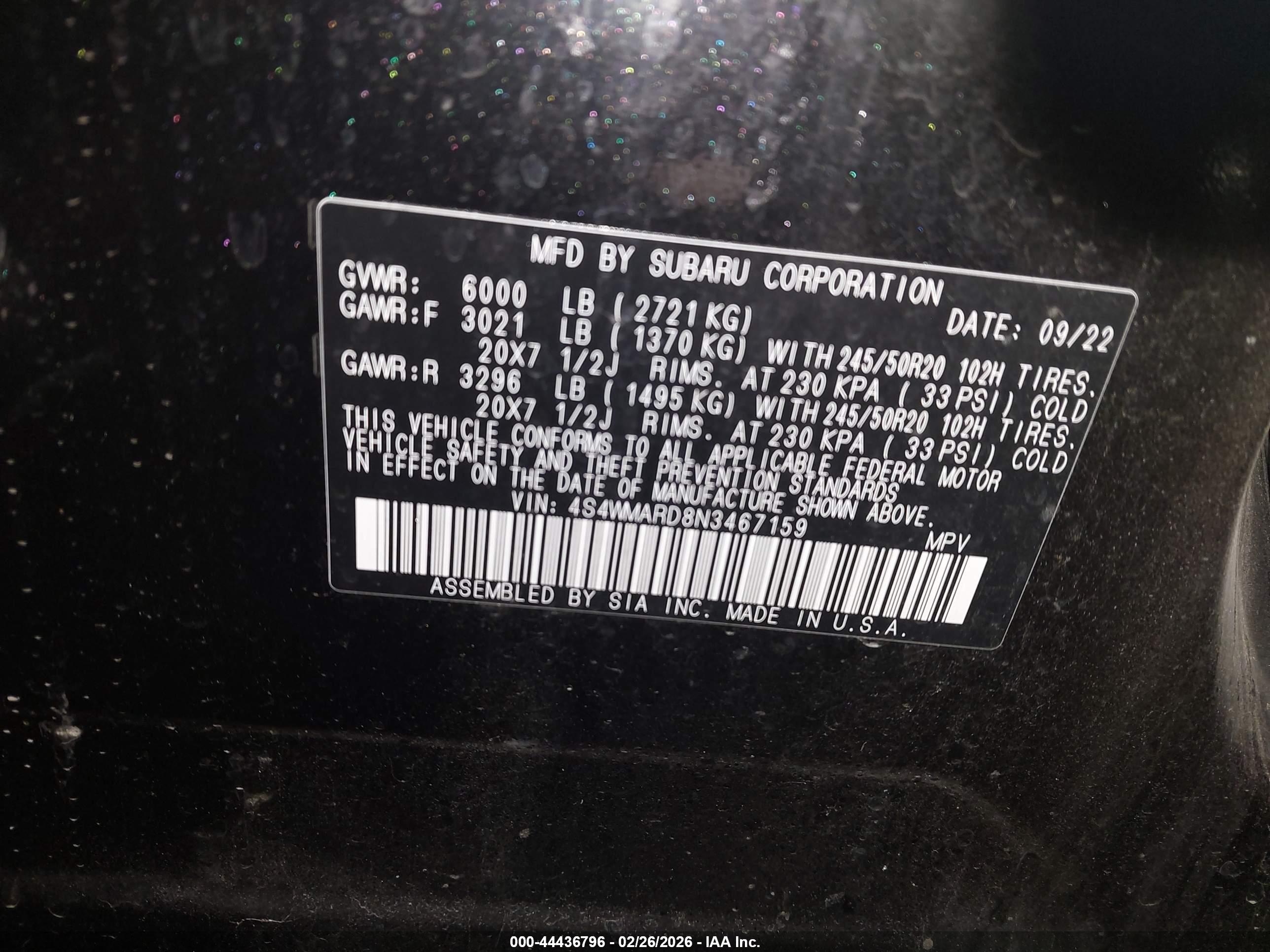 SUBARU ASCENT image 9